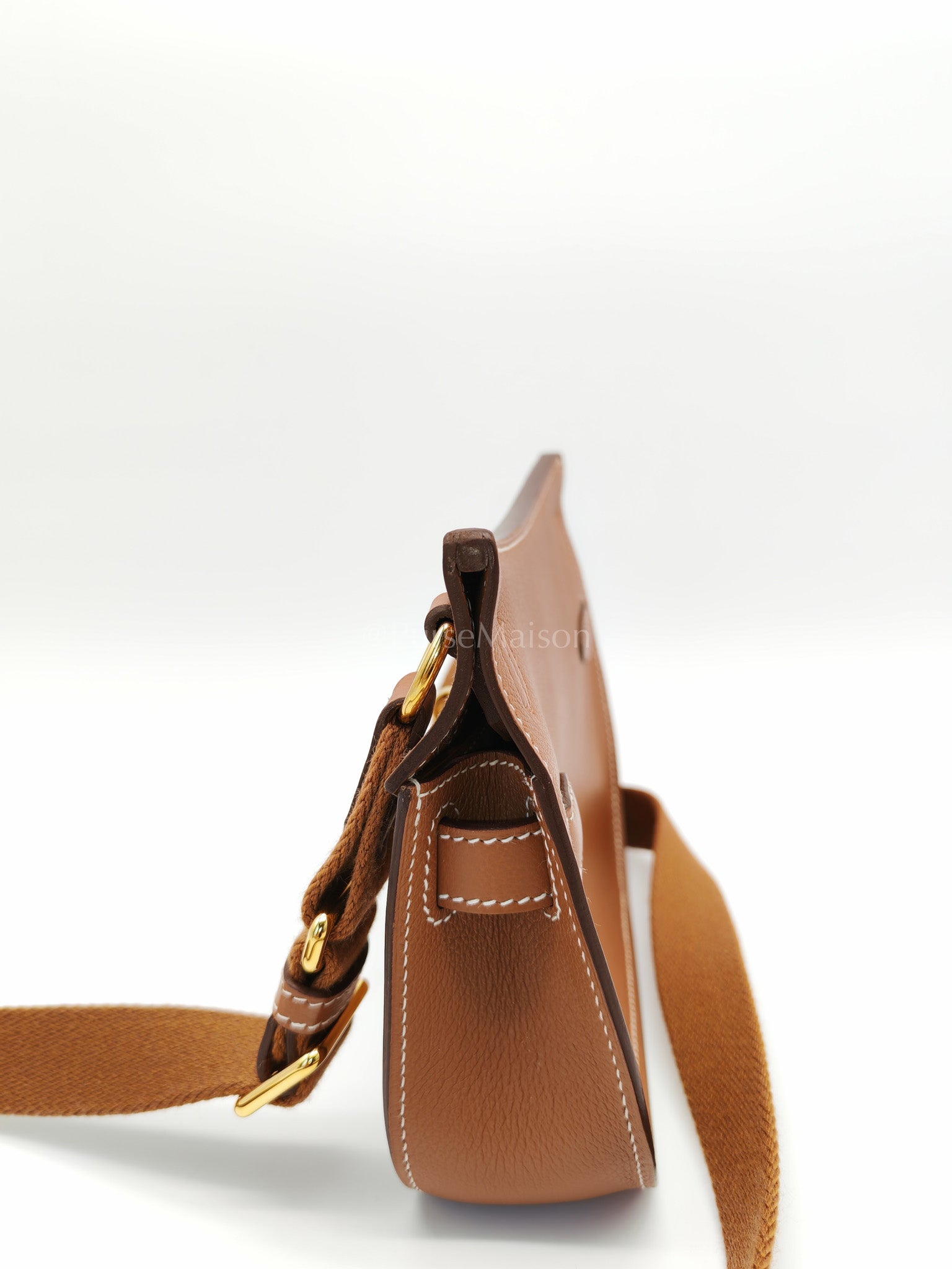 Jypsiere Mini Gold Evercolor Leather in Gold Hardware Stamp U(2022) | Purse Maison Luxury Bags Shop