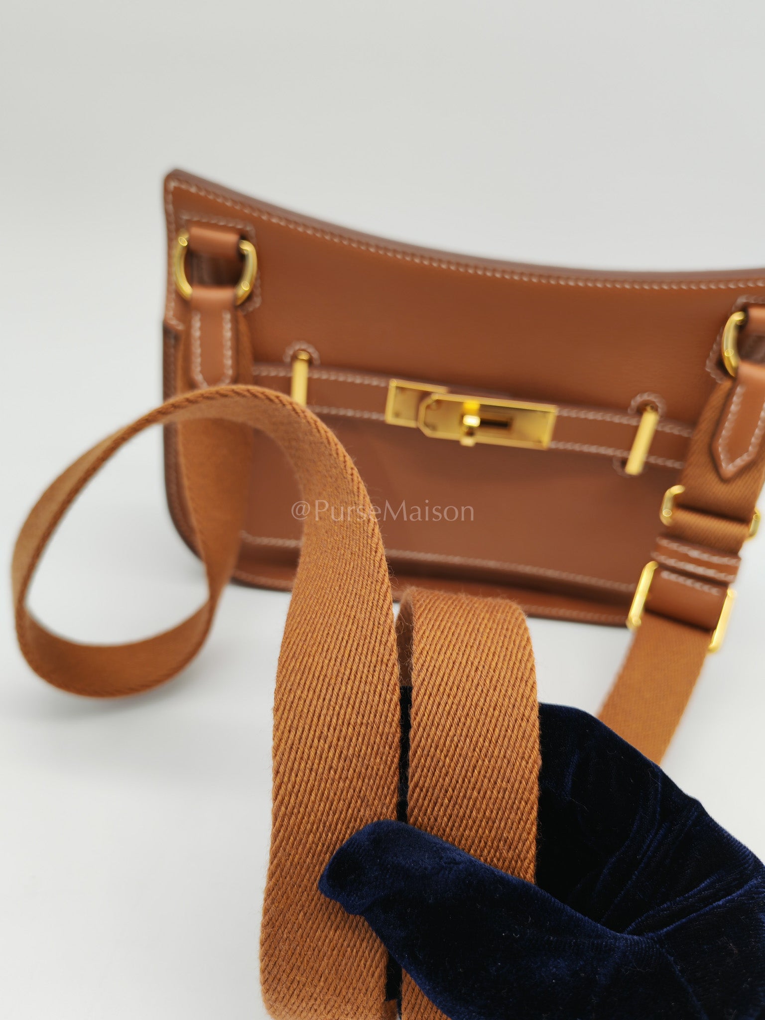 Jypsiere Mini Gold Evercolor Leather in Gold Hardware Stamp U(2022) | Purse Maison Luxury Bags Shop