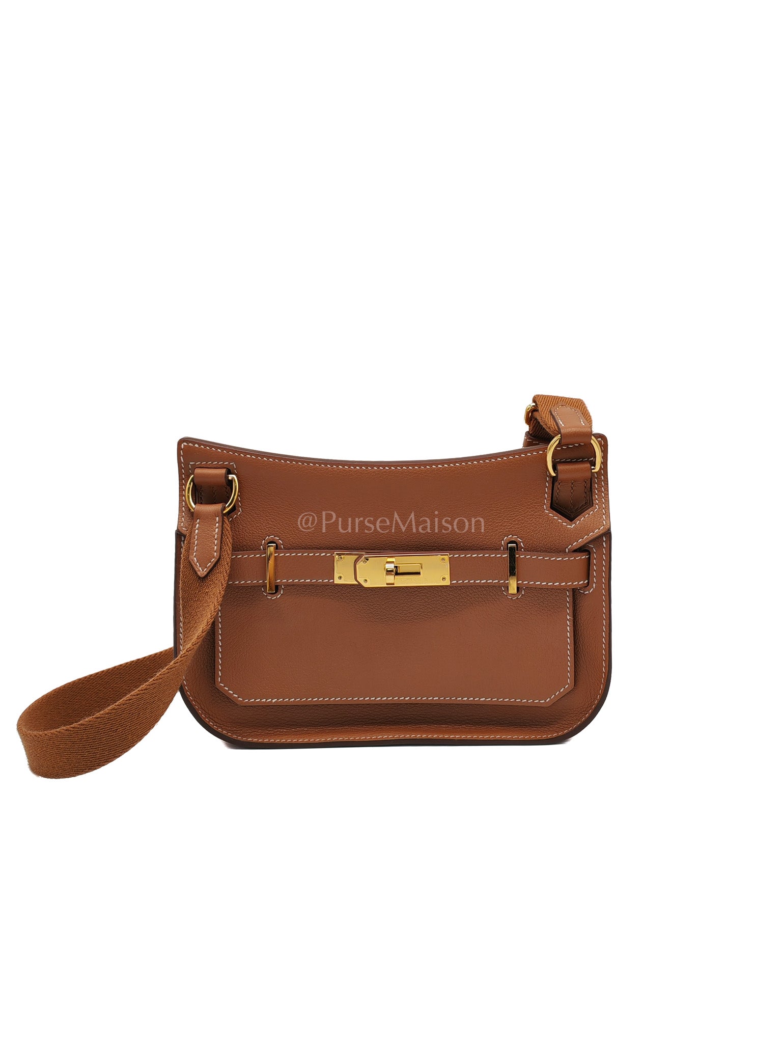 Jypsiere Mini Gold Evercolor Leather in Gold Hardware Stamp U(2022) | Purse Maison Luxury Bags Shop