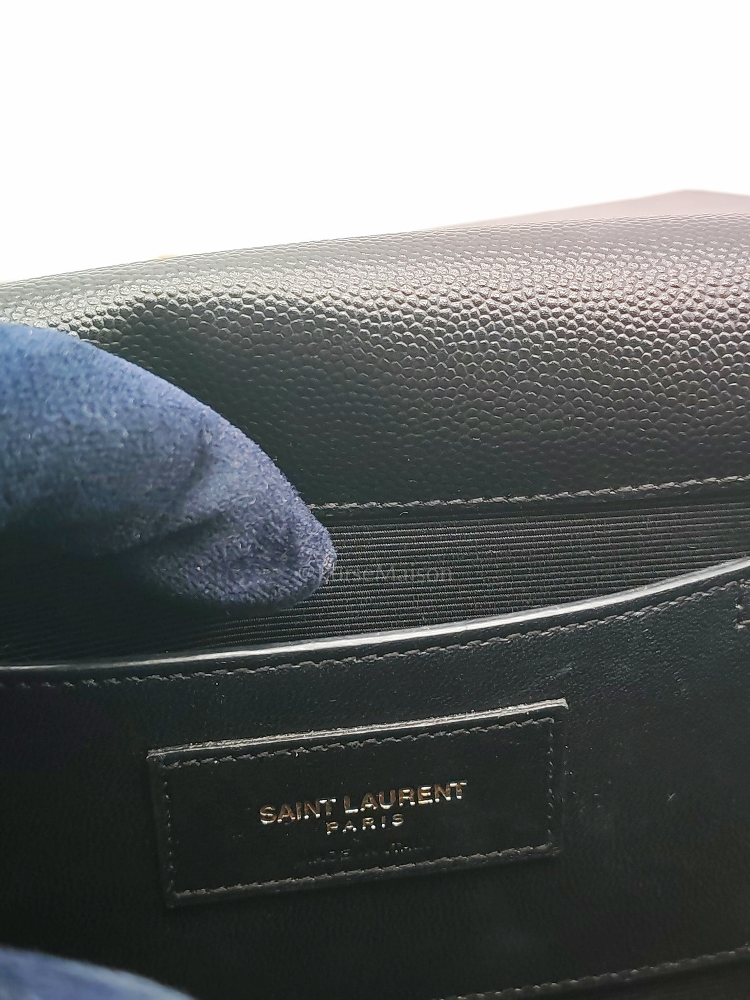 Kate Clutch In Black Grain de Poudre Leather & Gold Hardware | Purse Maison Luxury Bags Shop