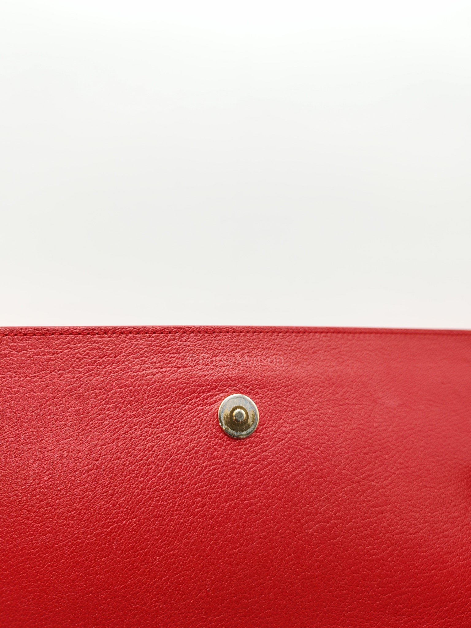 Kate Clutch in Red Grained Calfskin Leather | Purse Maison Luxury Bags Shop