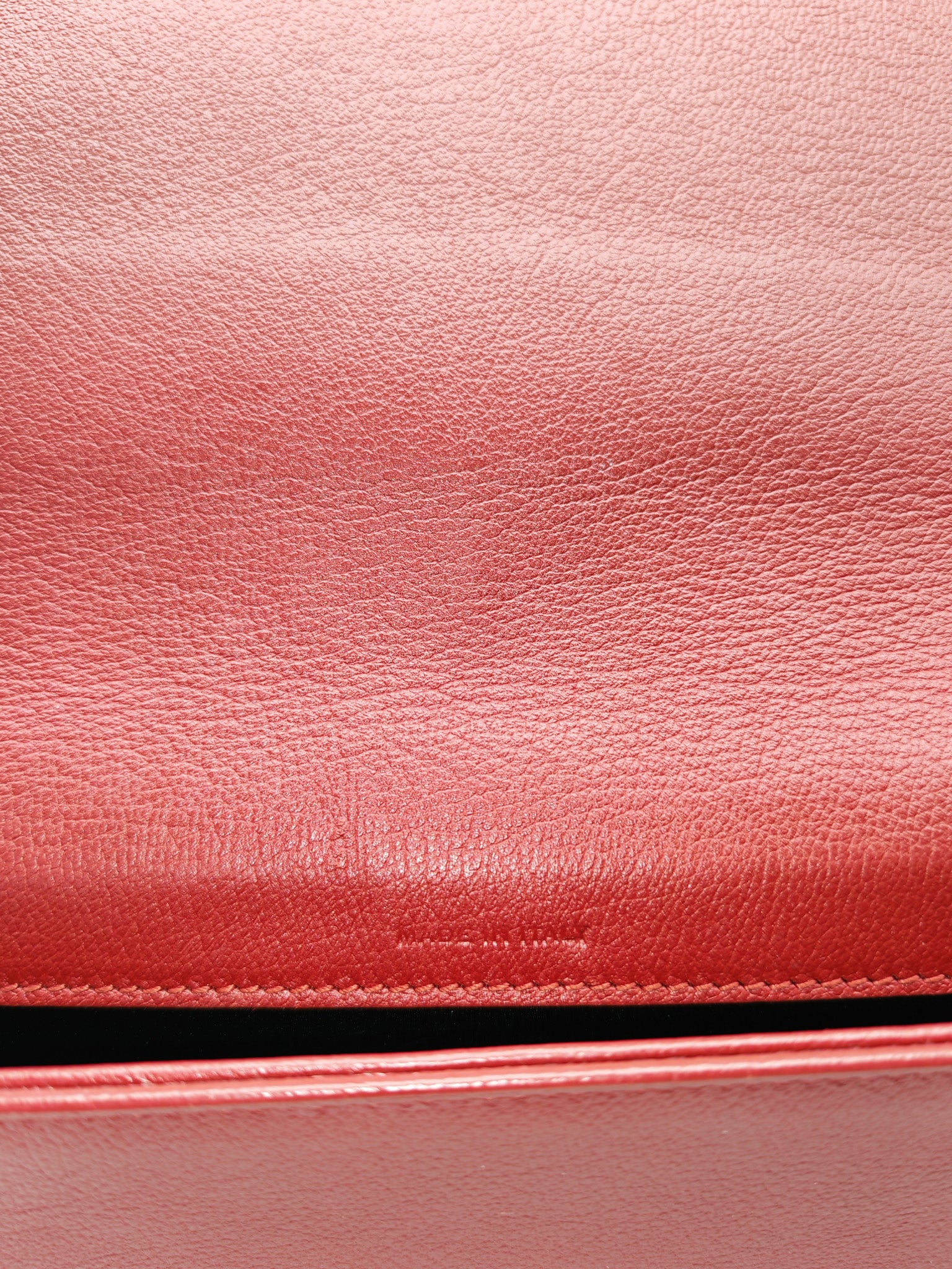 Kate Clutch in Red Grained Calfskin Leather | Purse Maison Luxury Bags Shop