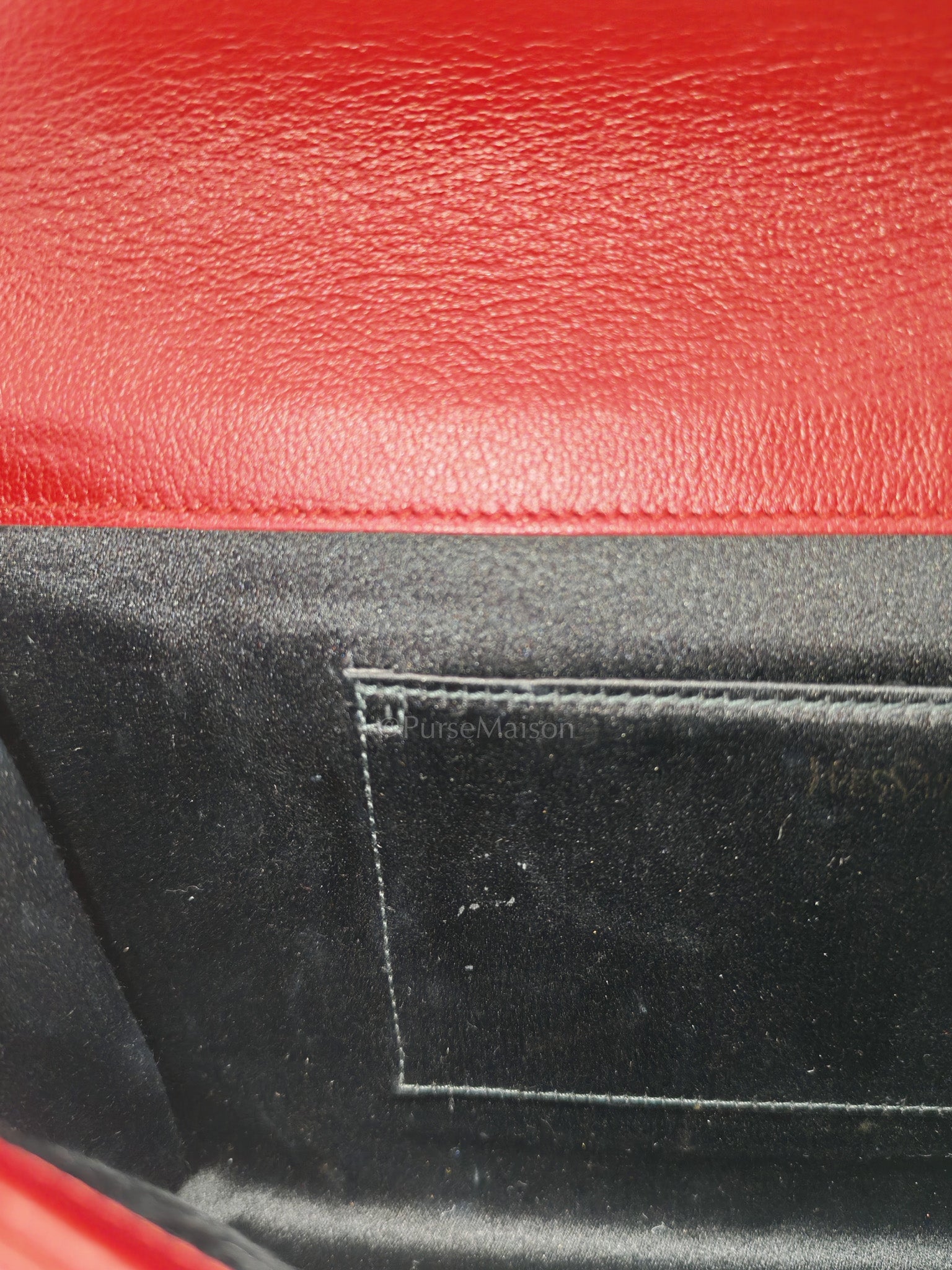 Kate Clutch in Red Grained Calfskin Leather | Purse Maison Luxury Bags Shop