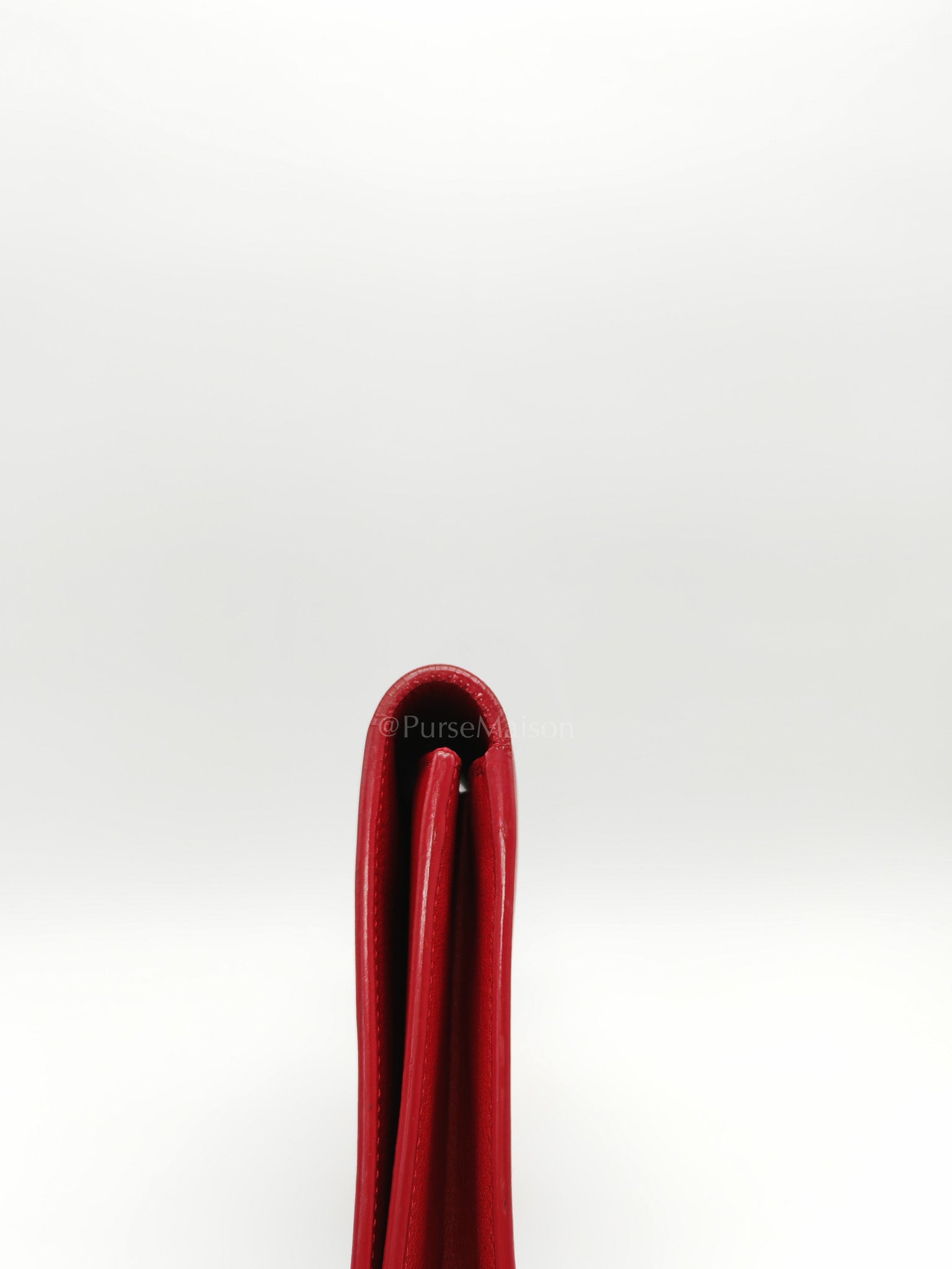 Kate Clutch in Red Grained Calfskin Leather | Purse Maison Luxury Bags Shop