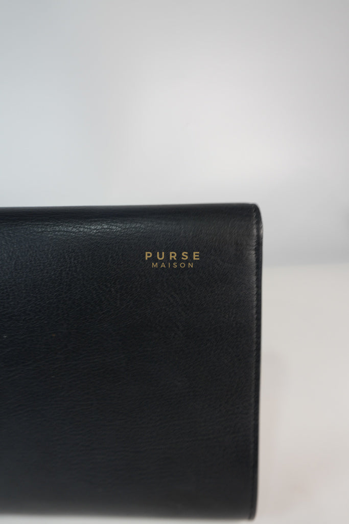 YSL Chain Clutch Leather Bag in Black | Purse Maison Luxury Bags Shop