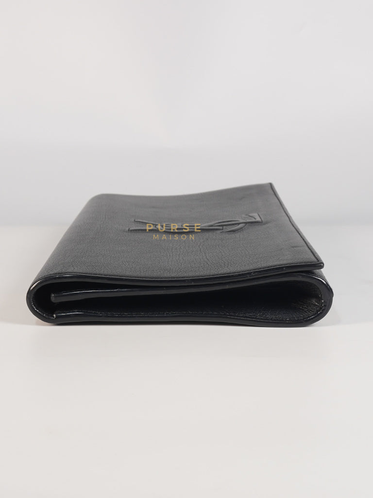 YSL Chain Clutch Leather Bag in Black | Purse Maison Luxury Bags Shop