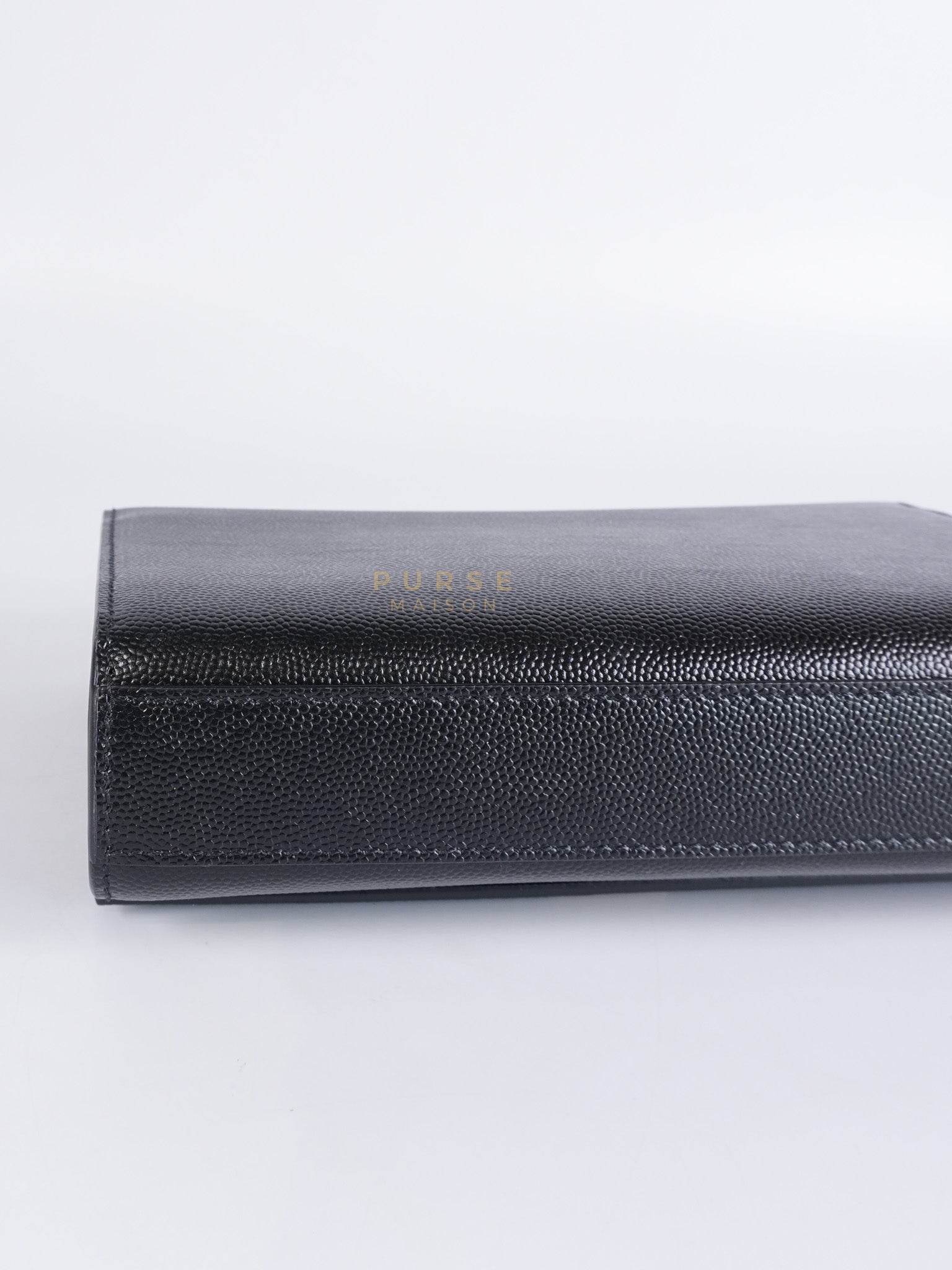 Kate Small Chain Bag in Black Grain De Poude Leather & Gold Hardware | Purse Maison Luxury Bags Shop