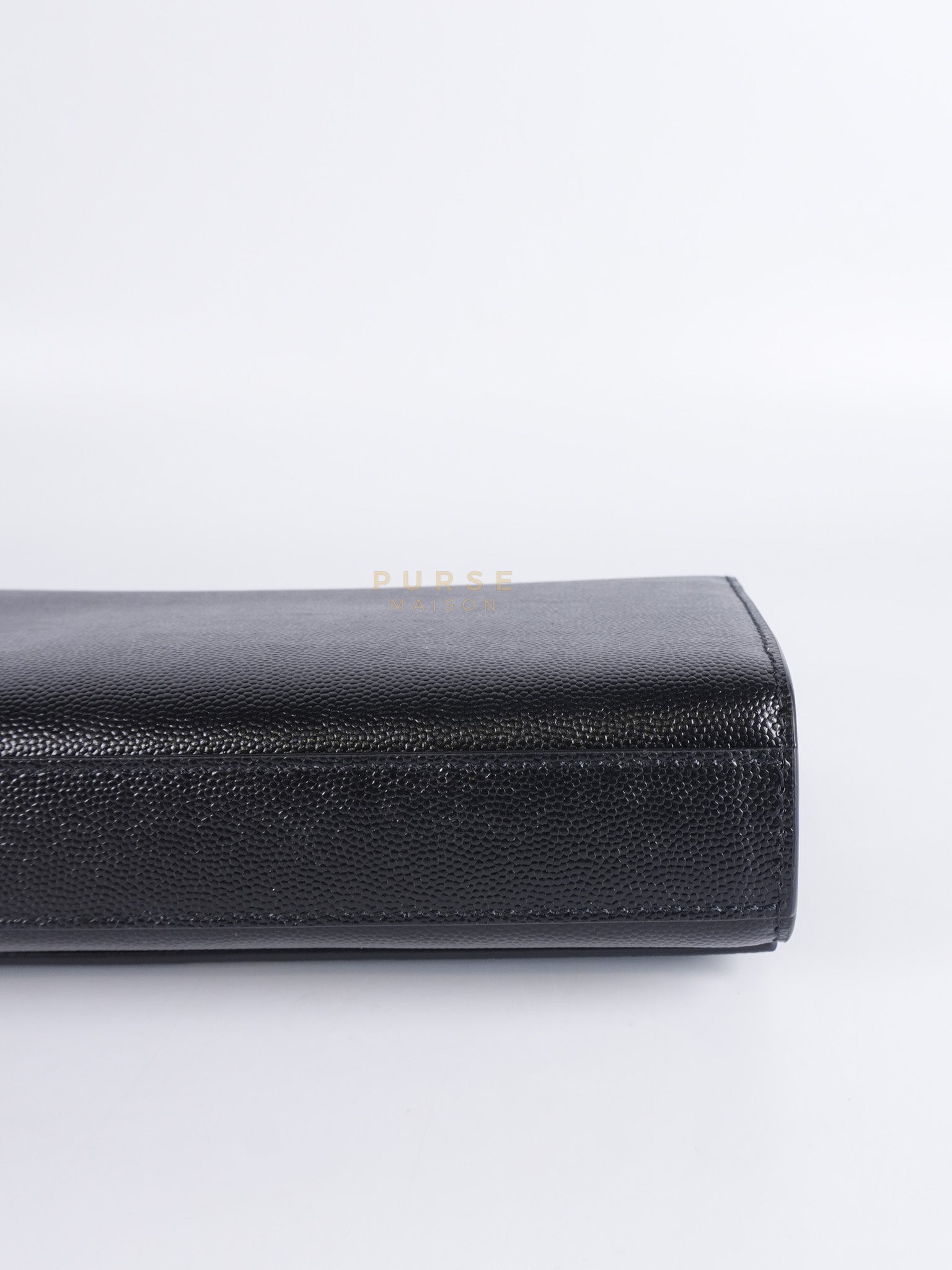 Kate Small Chain Bag in Black Grain De Poude Leather & Gold Hardware | Purse Maison Luxury Bags Shop