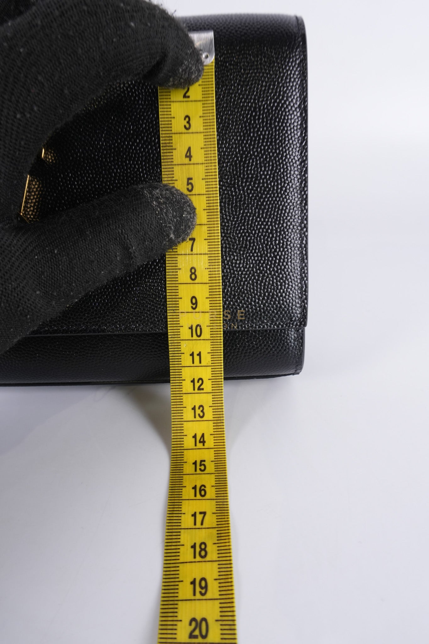 Kate Small Chain Bag in Black Grain De Poude Leather & Gold Hardware | Purse Maison Luxury Bags Shop