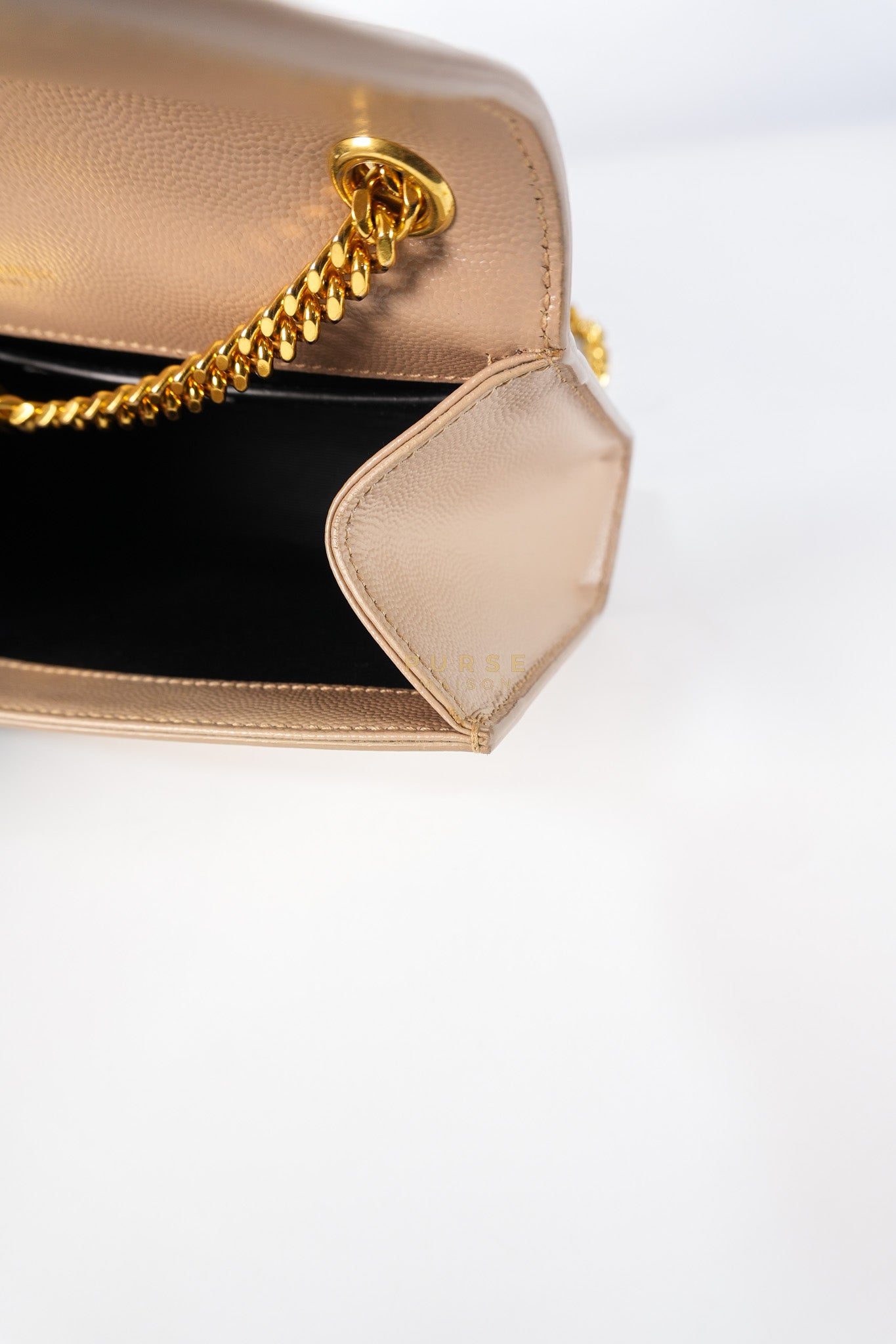 Kate Small in Nude Grain De Poudre Leather & Gold Hardware | Purse Maison Luxury Bags Shop