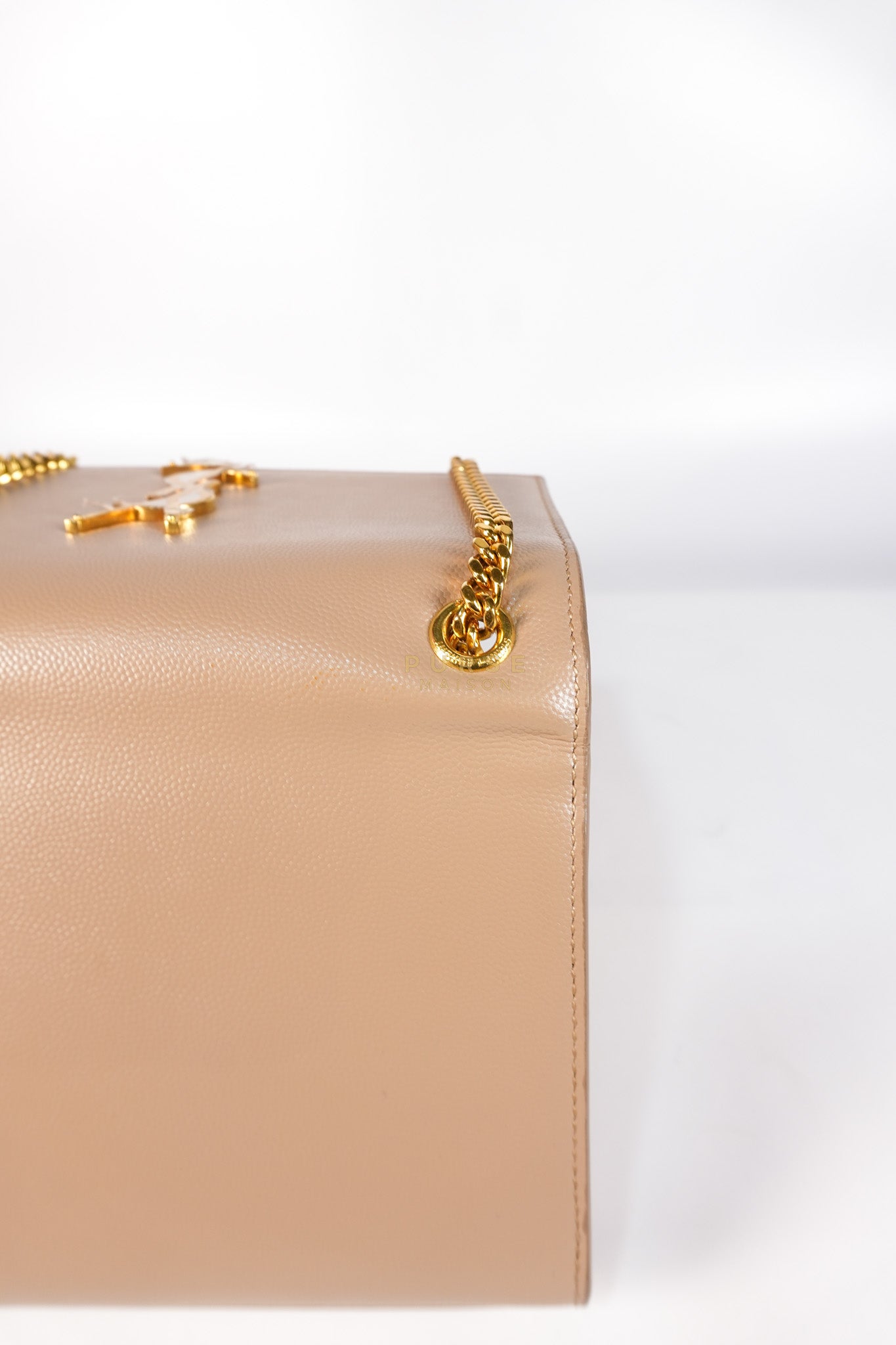 Kate Small in Nude Grain De Poudre Leather & Gold Hardware | Purse Maison Luxury Bags Shop