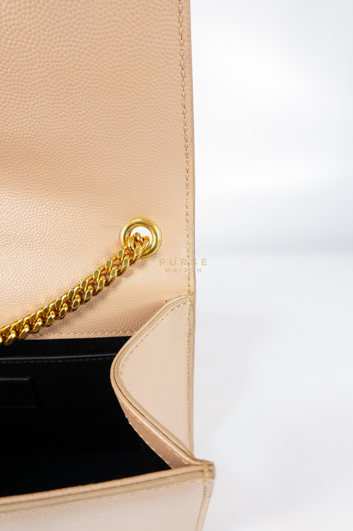 Kate Small in Nude Grain De Poudre Leather & Gold Hardware | Purse Maison Luxury Bags Shop