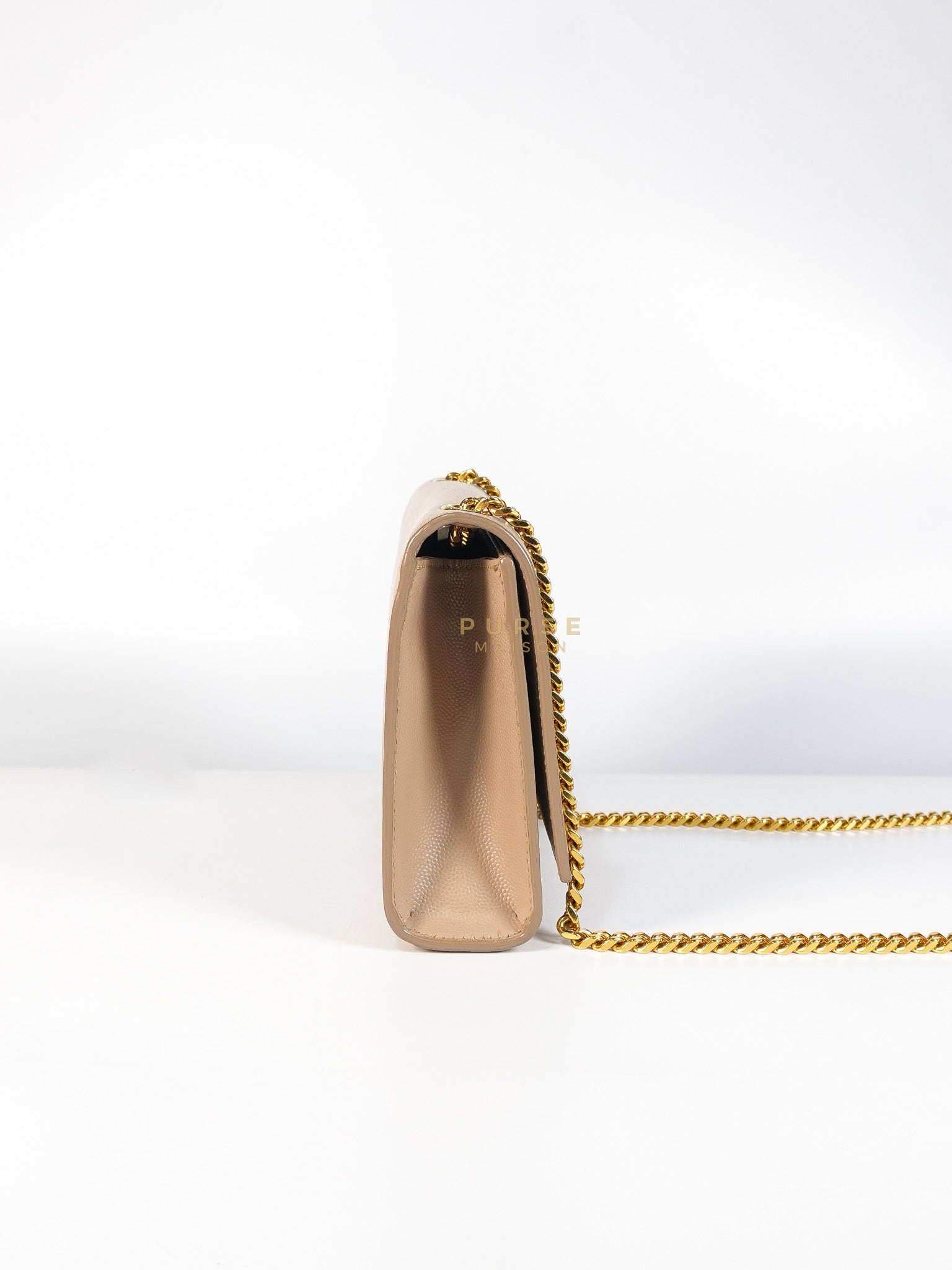 Kate Small in Nude Grain De Poudre Leather & Gold Hardware | Purse Maison Luxury Bags Shop