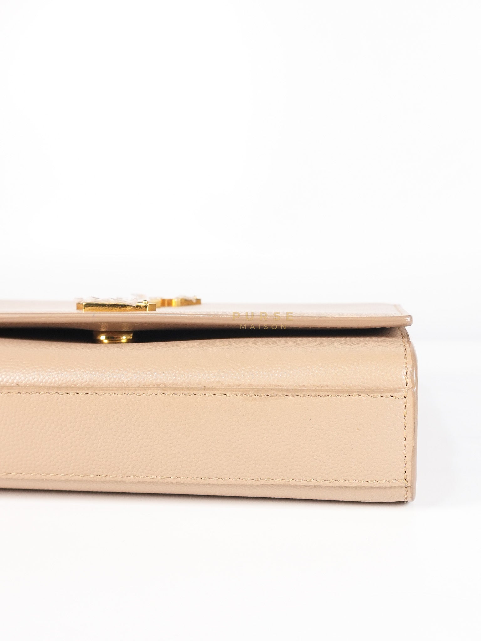 Kate Small in Nude Grain De Poudre Leather & Gold Hardware | Purse Maison Luxury Bags Shop