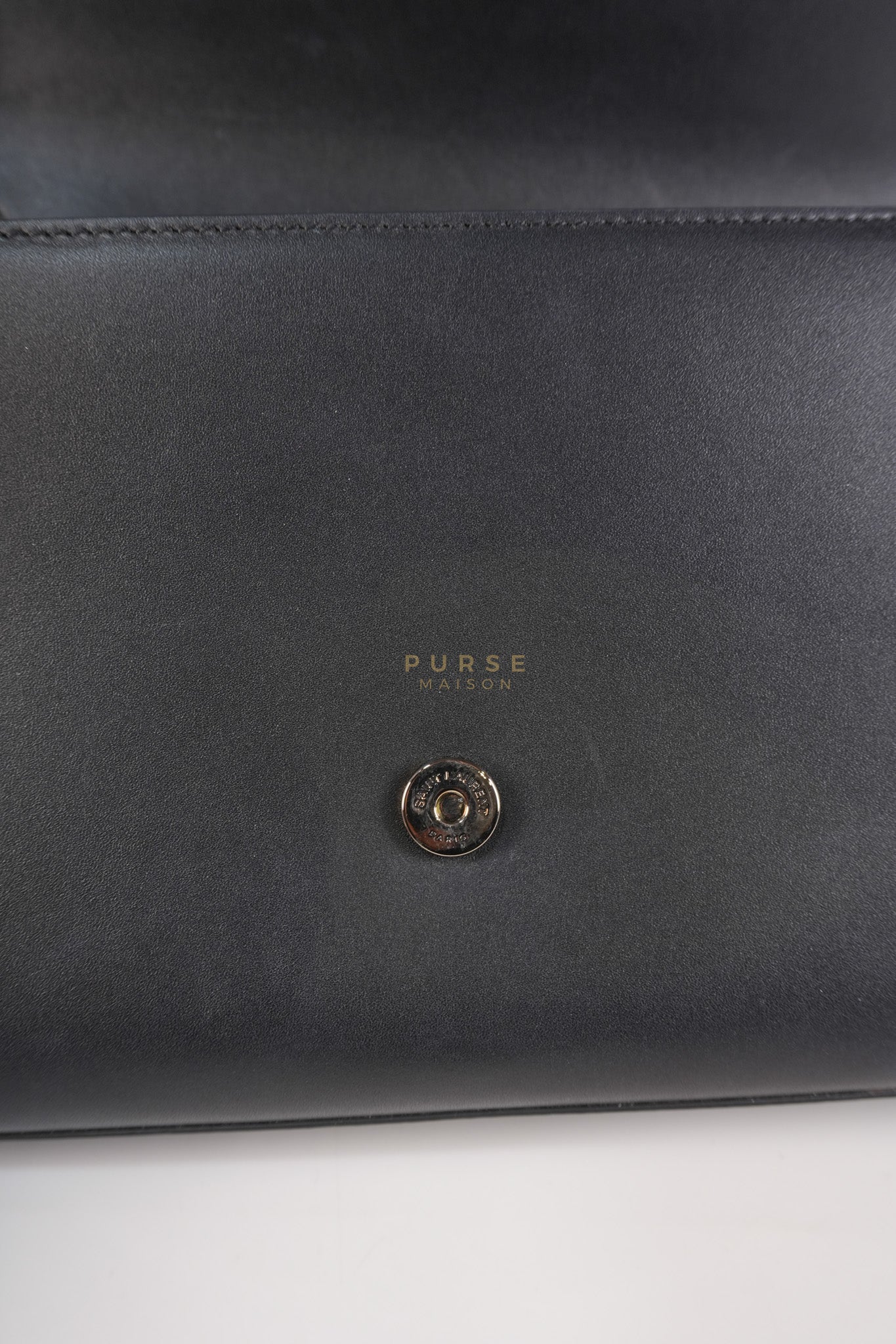 Kate Tassel Bag Medium in Black Smooth Calfskin Leather Silver Hardware | Purse Maison Luxury Bags Shop