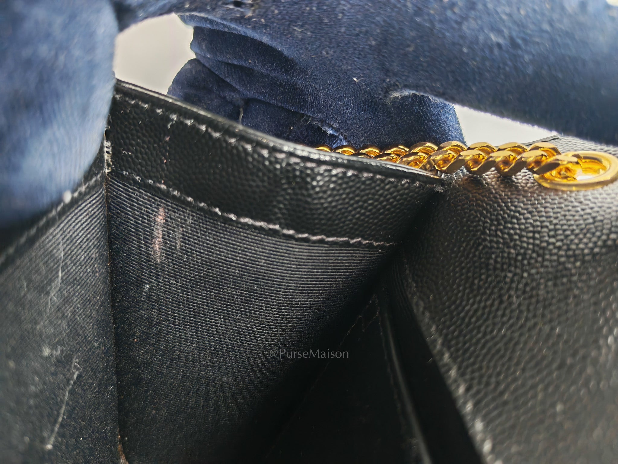 Kate Tassel Small in Black Monogram Grain De Poudre Leather Gold Hardware | Purse Maison Luxury Bags Shop
