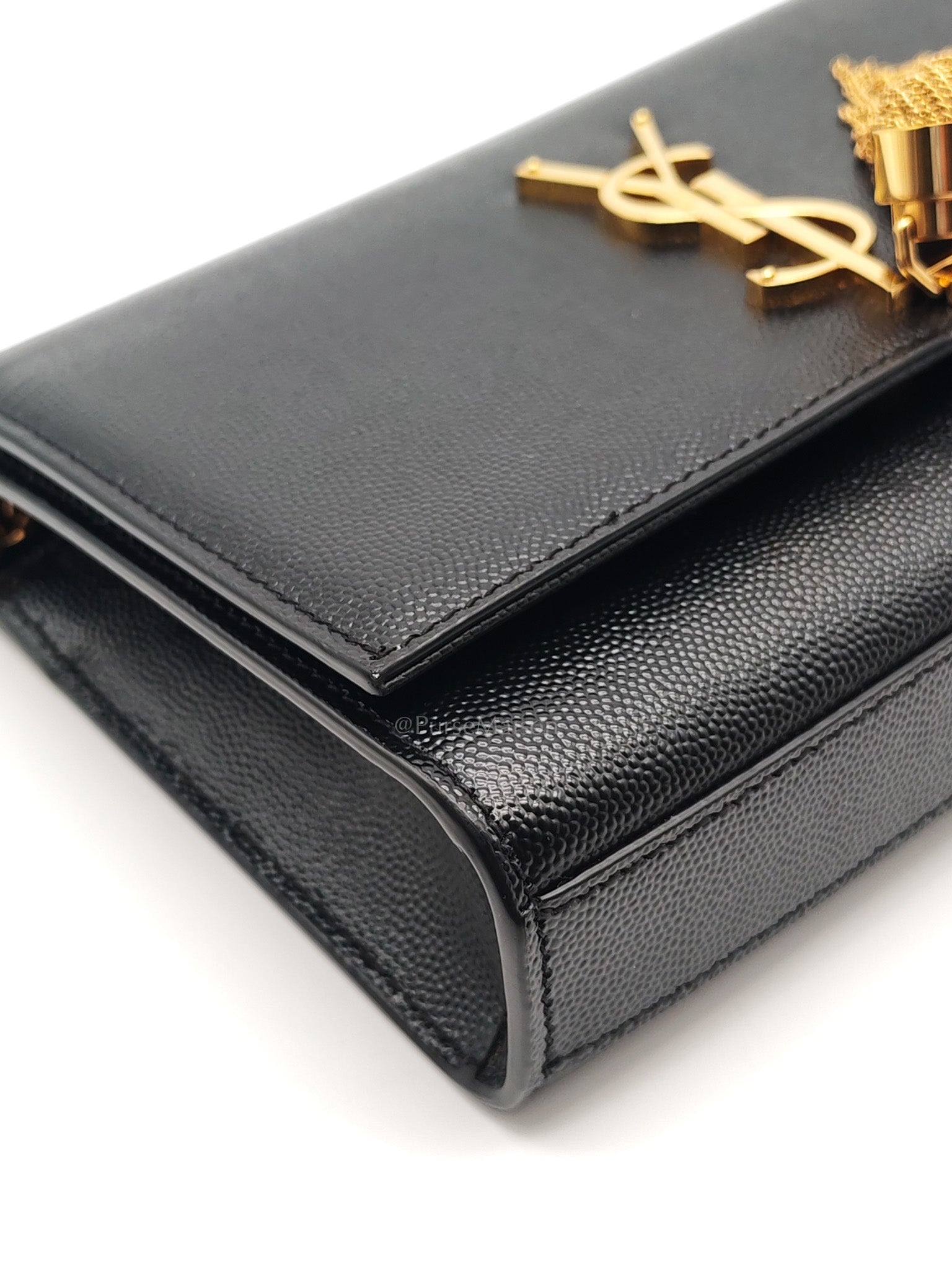 Kate Tassel Small in Black Monogram Grain De Poudre Leather Gold Hardware | Purse Maison Luxury Bags Shop