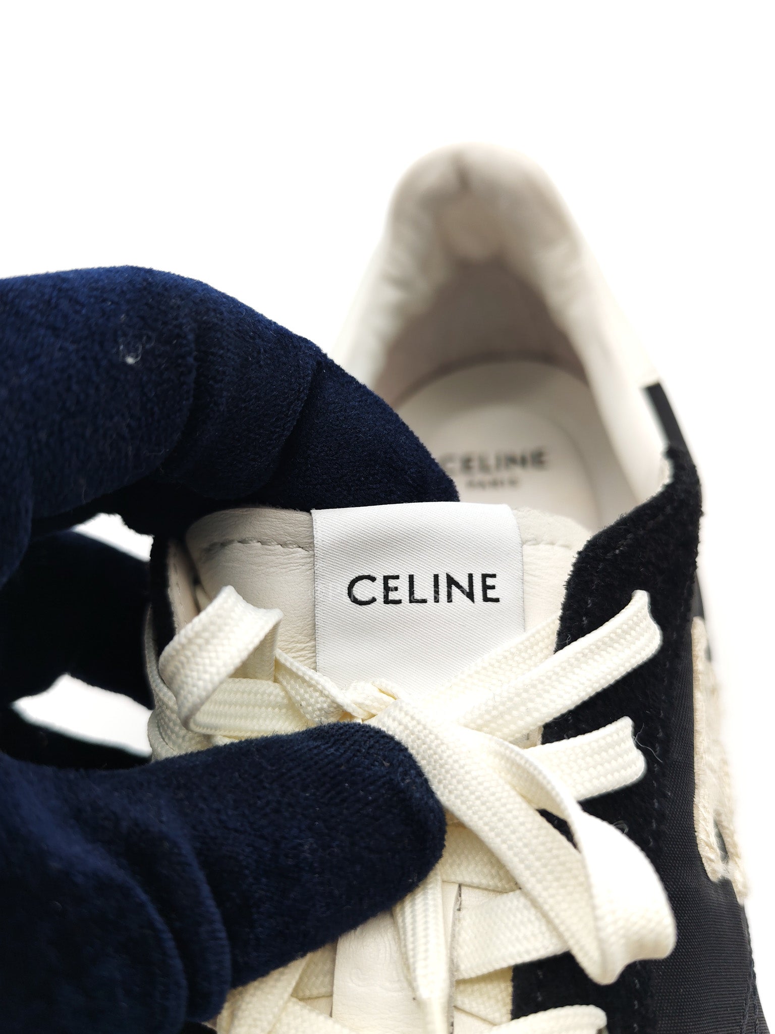 Celine Racer Sneakers in Black Nylon and Sude Size 38 (25cm)