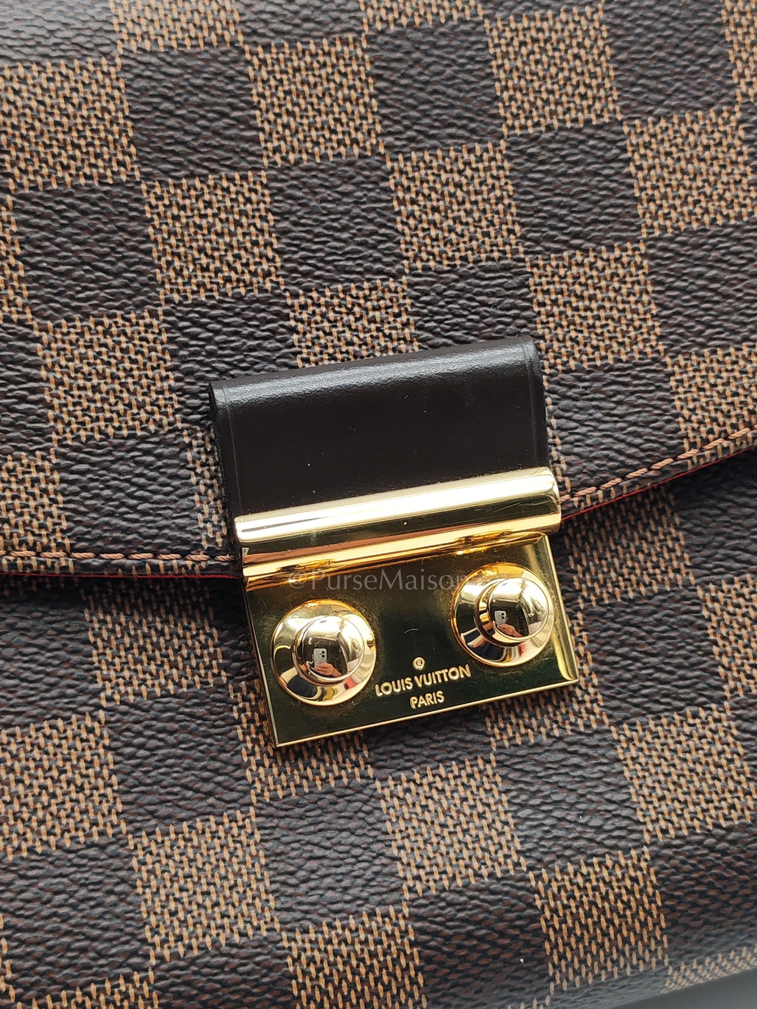 Croisette In Damier Ebene Canvas & Gold Hardware (Datecode: FL0251)