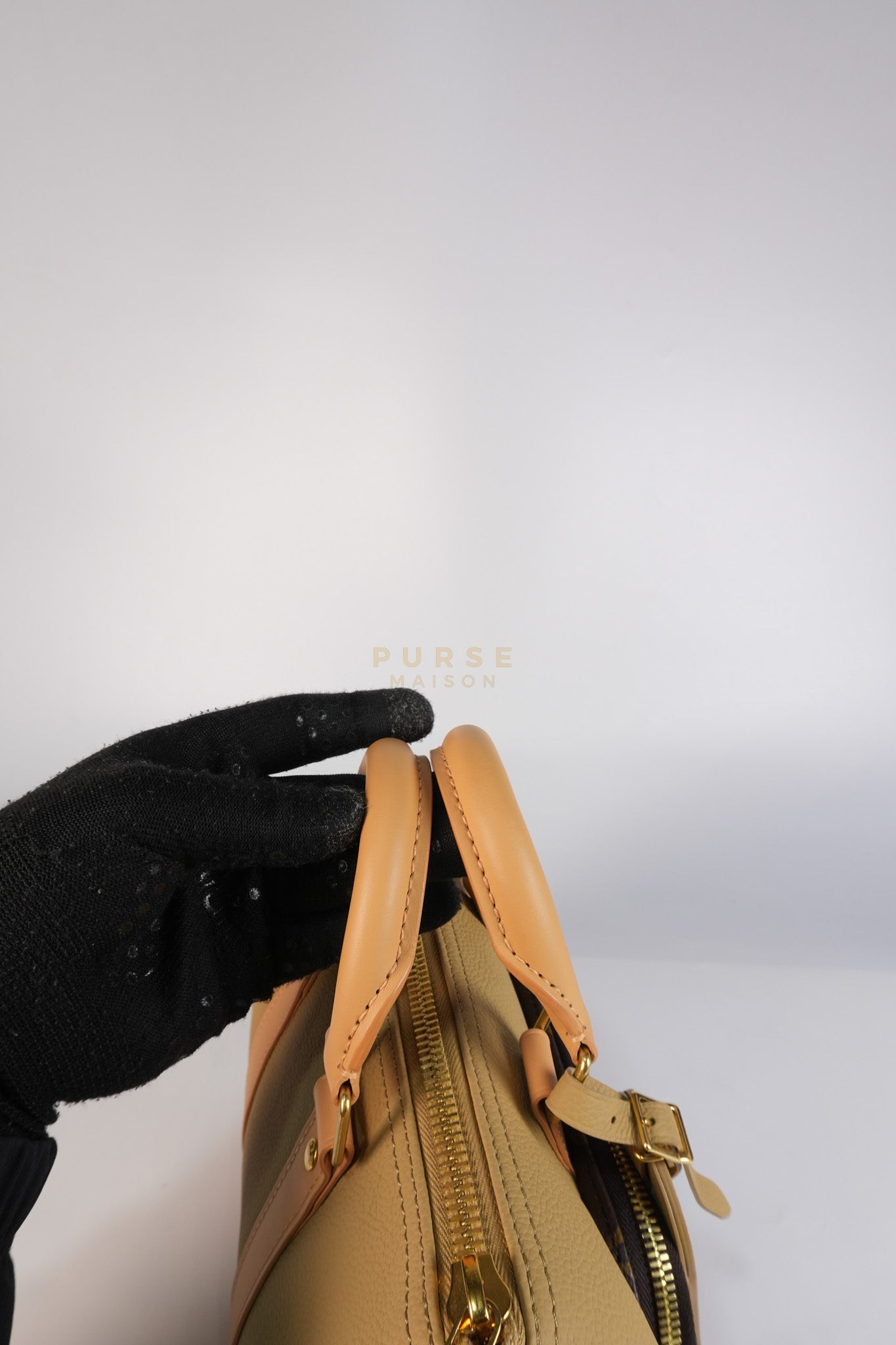 Keepall 25 Bandouliere Cargo in Tonal Suede/ Cowhide/Monogram Canvas (Microchip) | Purse Maison Luxury Bags Shop