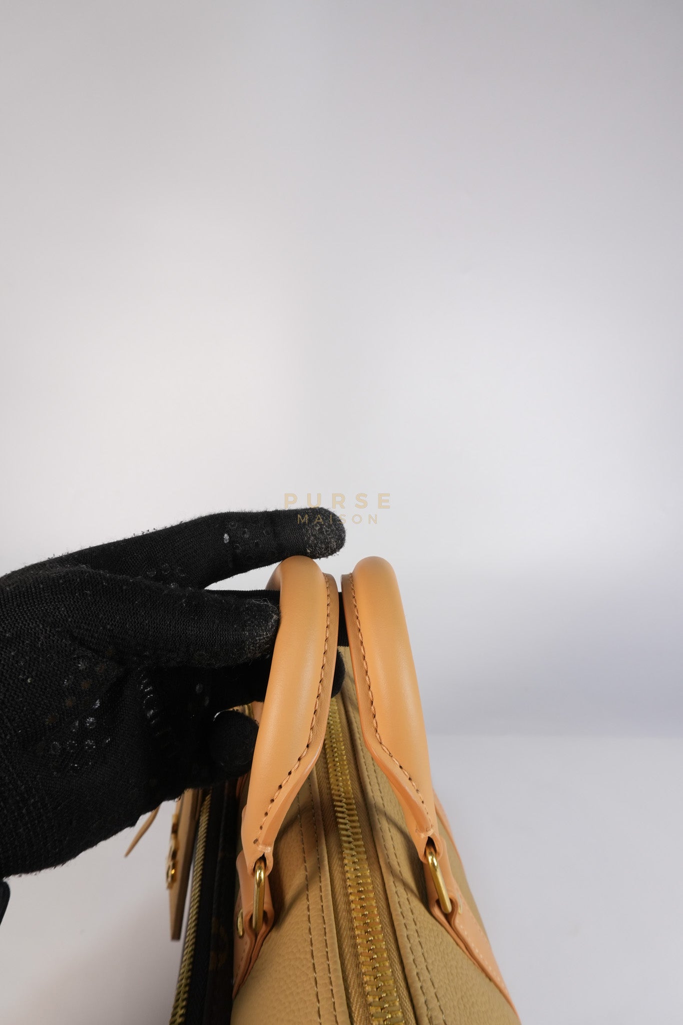 Keepall 25 Bandouliere Cargo in Tonal Suede/ Cowhide/Monogram Canvas (Microchip) | Purse Maison Luxury Bags Shop