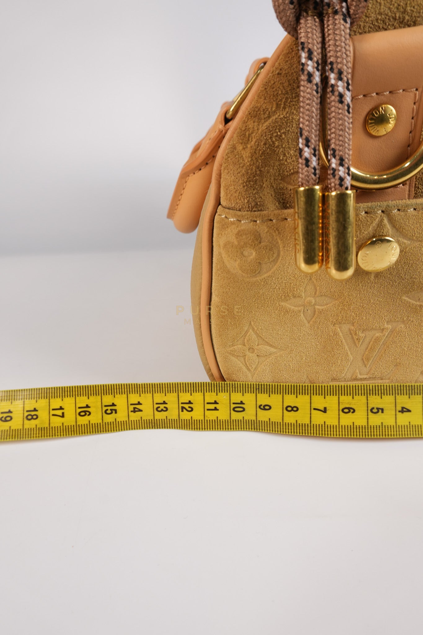 Keepall 25 Bandouliere Cargo in Tonal Suede/ Cowhide/Monogram Canvas (Microchip) | Purse Maison Luxury Bags Shop