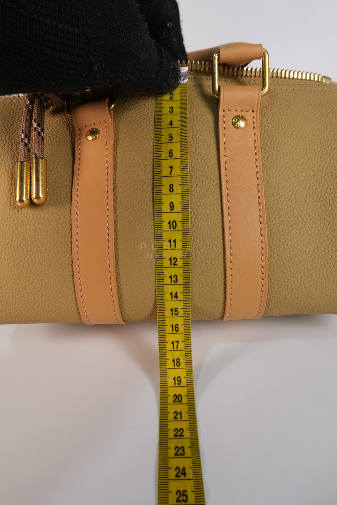 Keepall 25 Bandouliere Cargo in Tonal Suede/ Cowhide/Monogram Canvas (Microchip) | Purse Maison Luxury Bags Shop