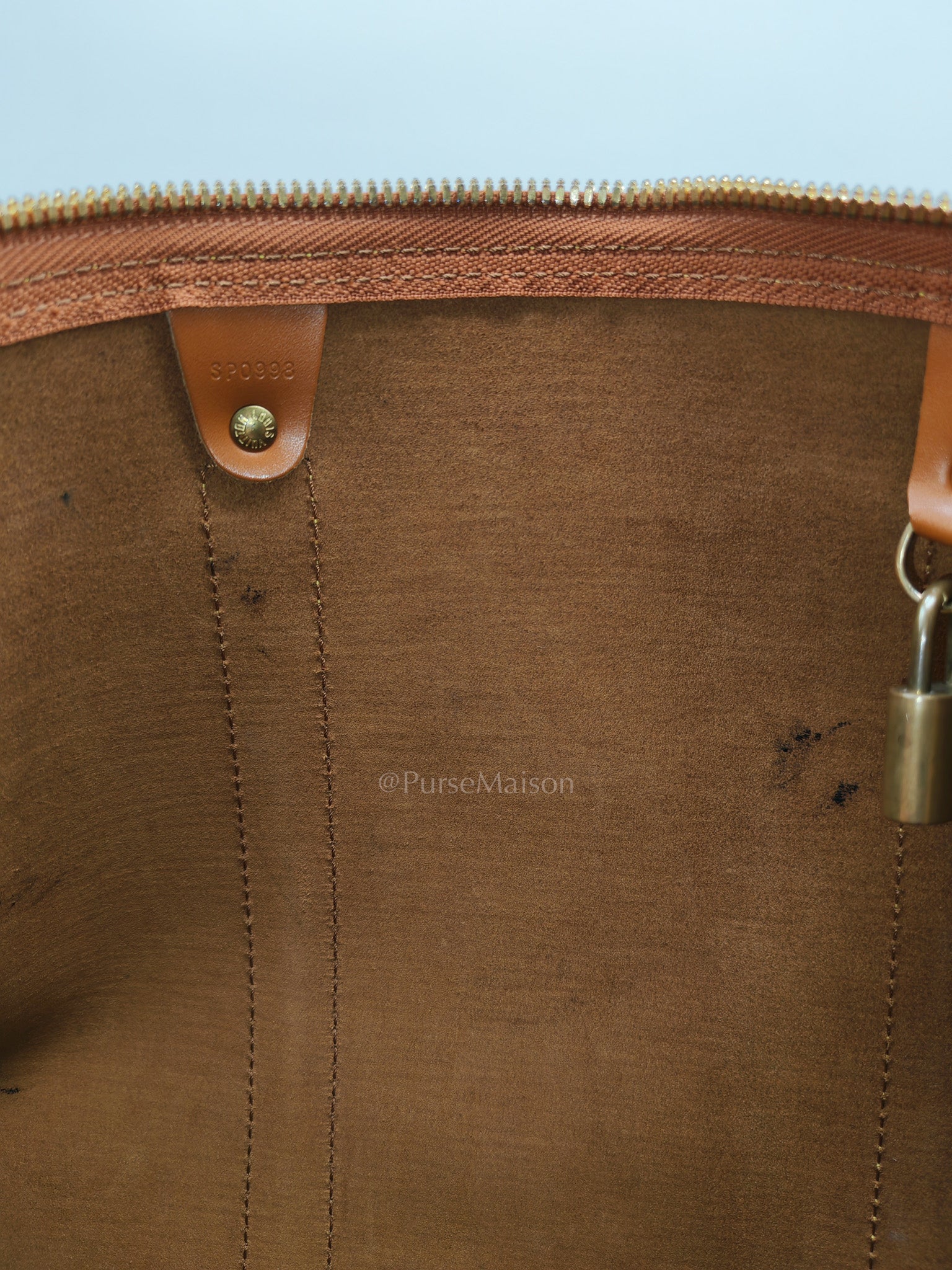 Keepall 50 Duffle Bag in Brown Epi Leather | Purse Maison Luxury Bags Shop