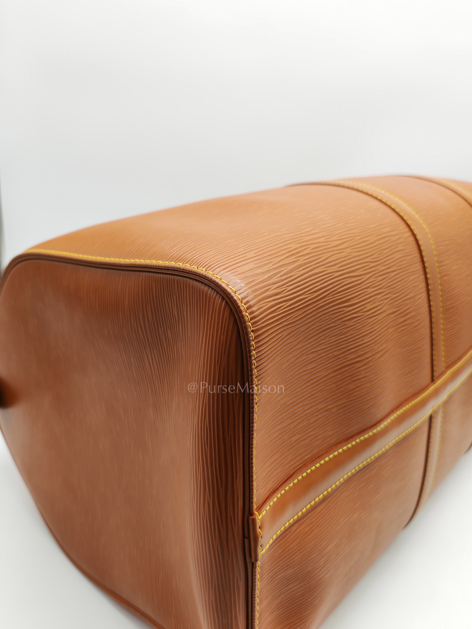 Keepall 50 Duffle Bag in Brown Epi Leather | Purse Maison Luxury Bags Shop