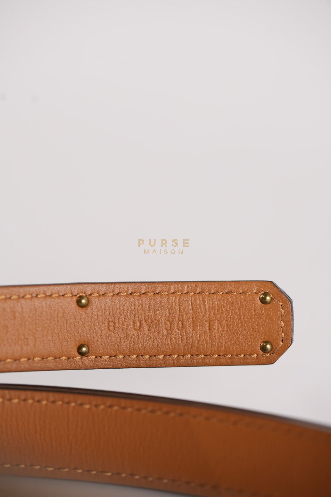Kelly 18 Belt in Etoupe Epsom Leather & Rose Gold Hardware Stamp B (2023) | Purse Maison Luxury Bags Shop