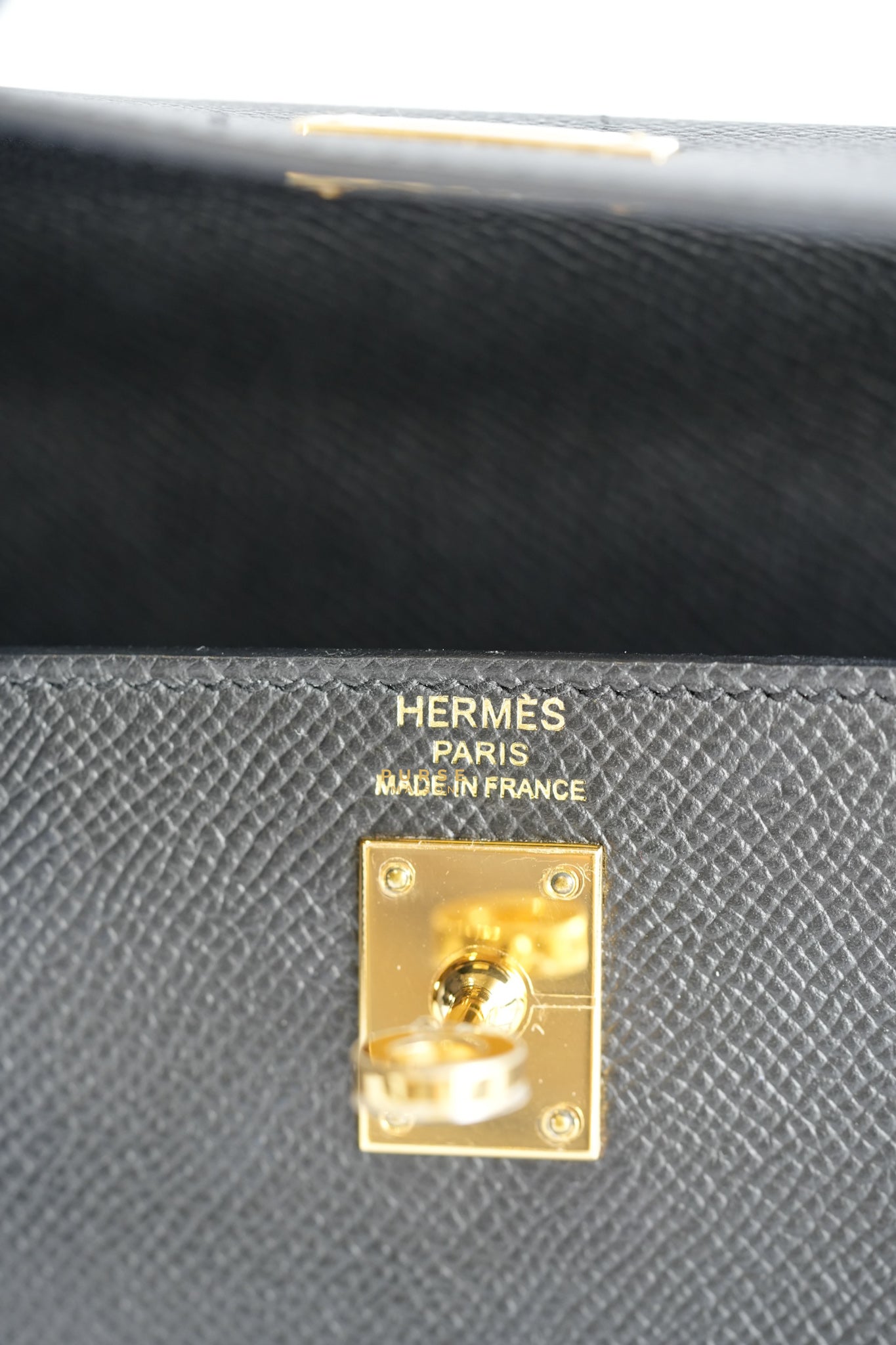 Kelly 25 Black Epsom Sellier Gold Hardware Stamp A | Purse Maison Luxury Bags Shop