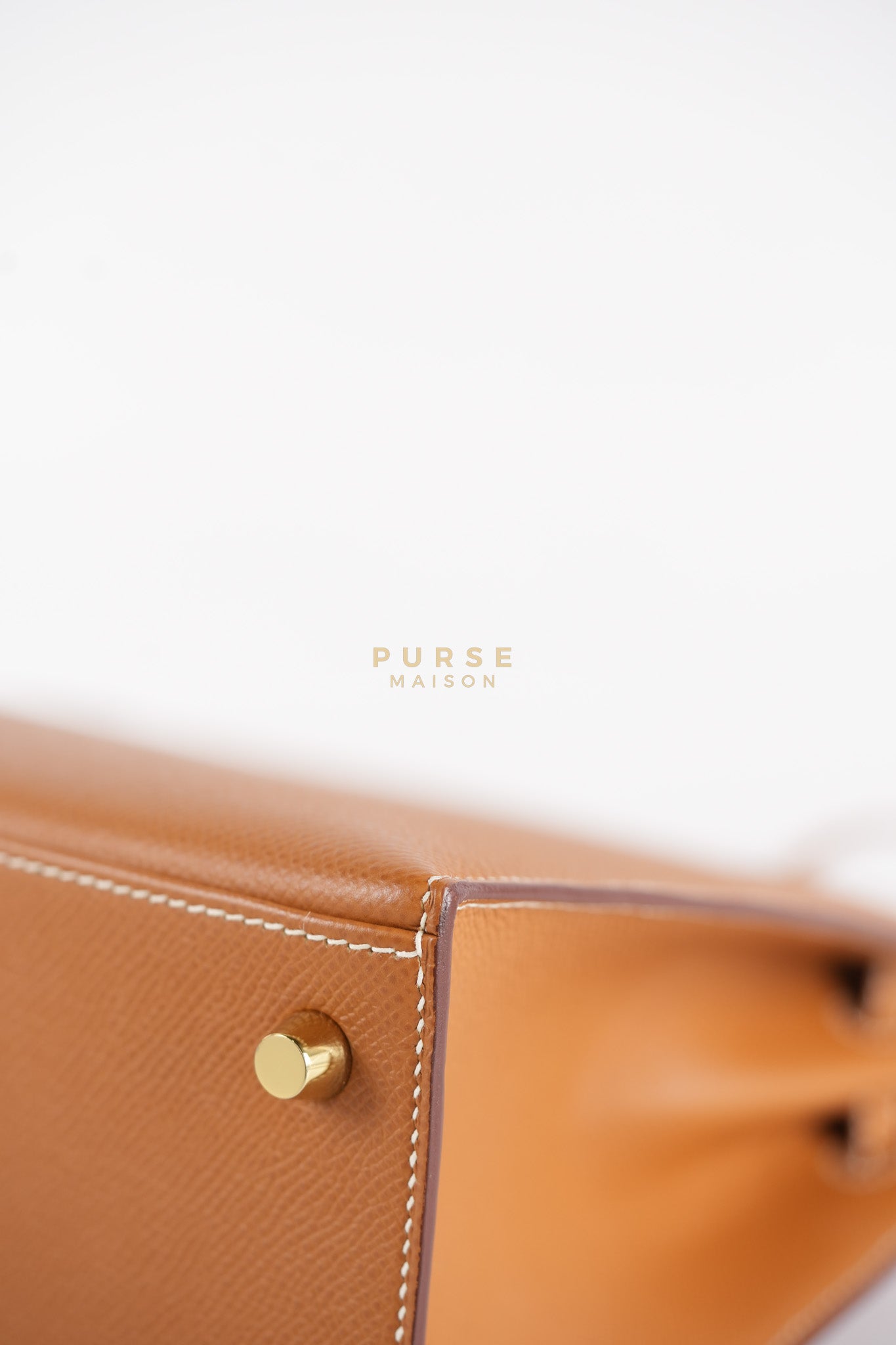 Kelly 25 Gold on Gold Sellier Epsom Leather Stamp Z (2021) | Purse Maison Luxury Bags Shop