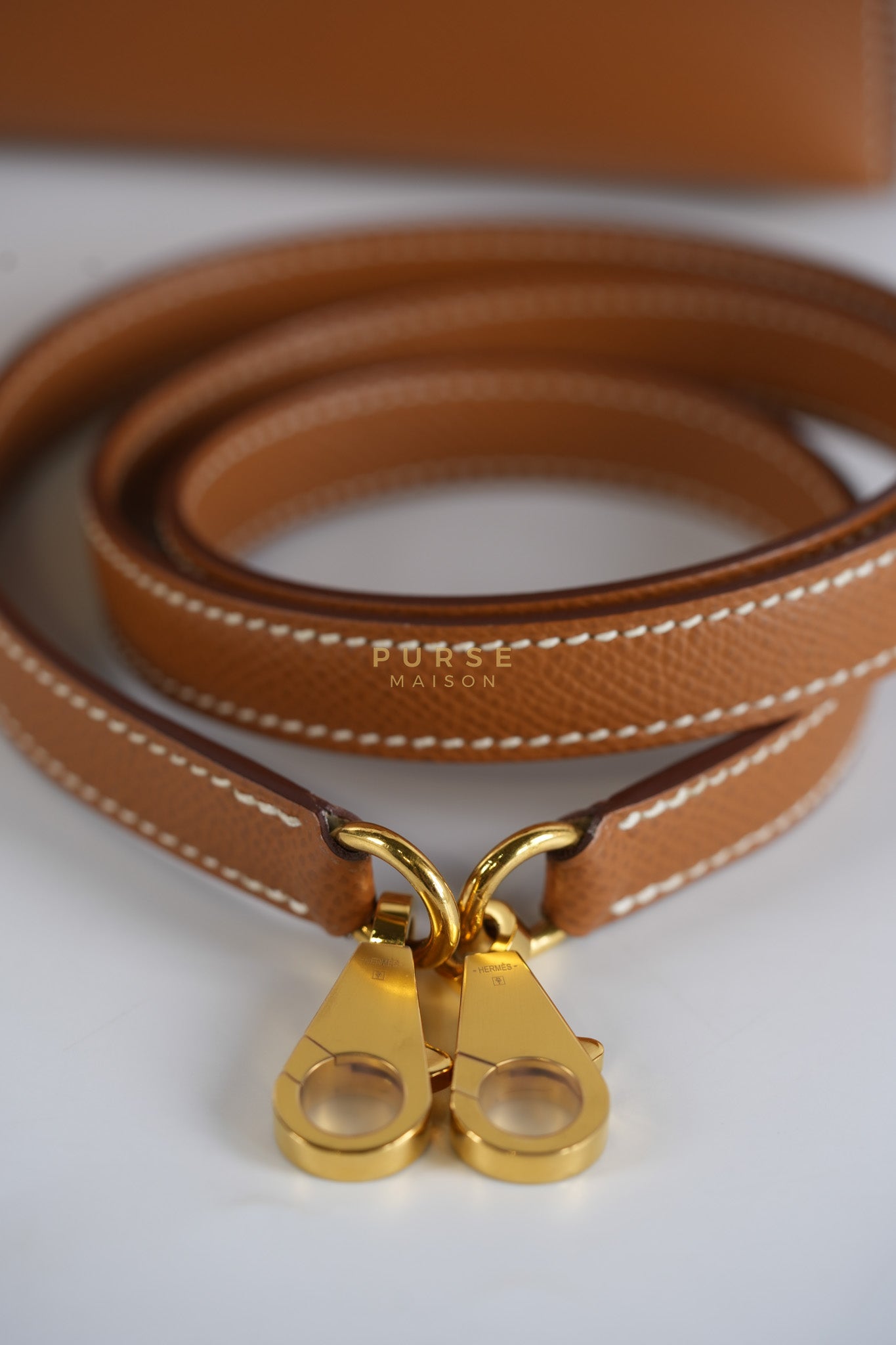 Kelly 25 Gold on Gold Sellier Epsom Leather Stamp Z (2021) | Purse Maison Luxury Bags Shop