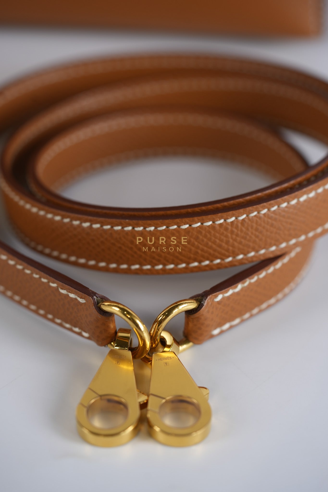 Kelly 25 Gold on Gold Sellier Epsom Leather Stamp Z (2021) | Purse Maison Luxury Bags Shop