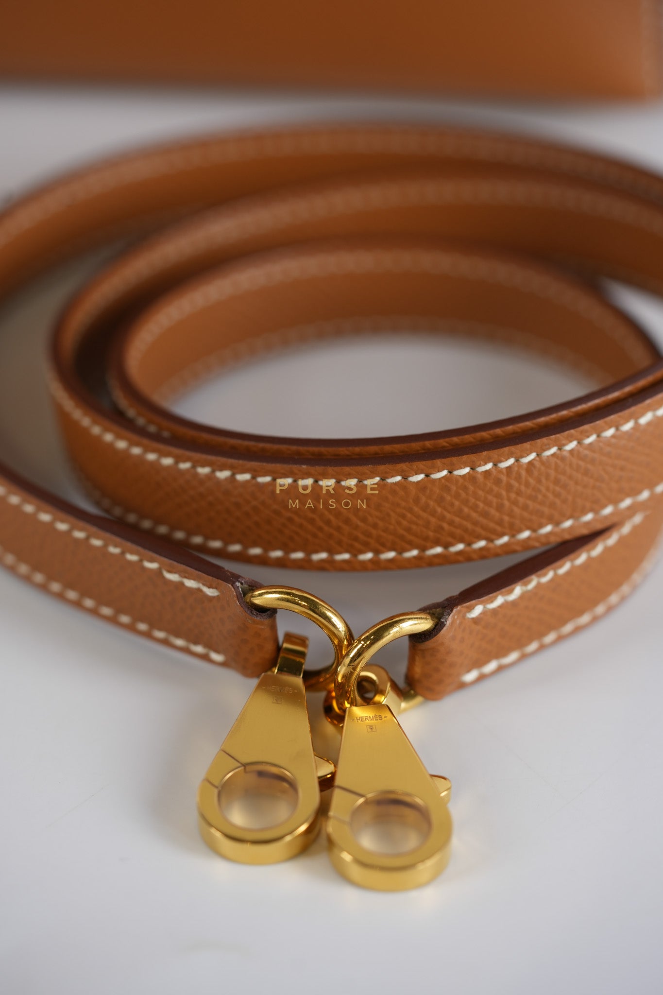 Kelly 25 Gold on Gold Sellier Epsom Leather Stamp Z (2021) | Purse Maison Luxury Bags Shop