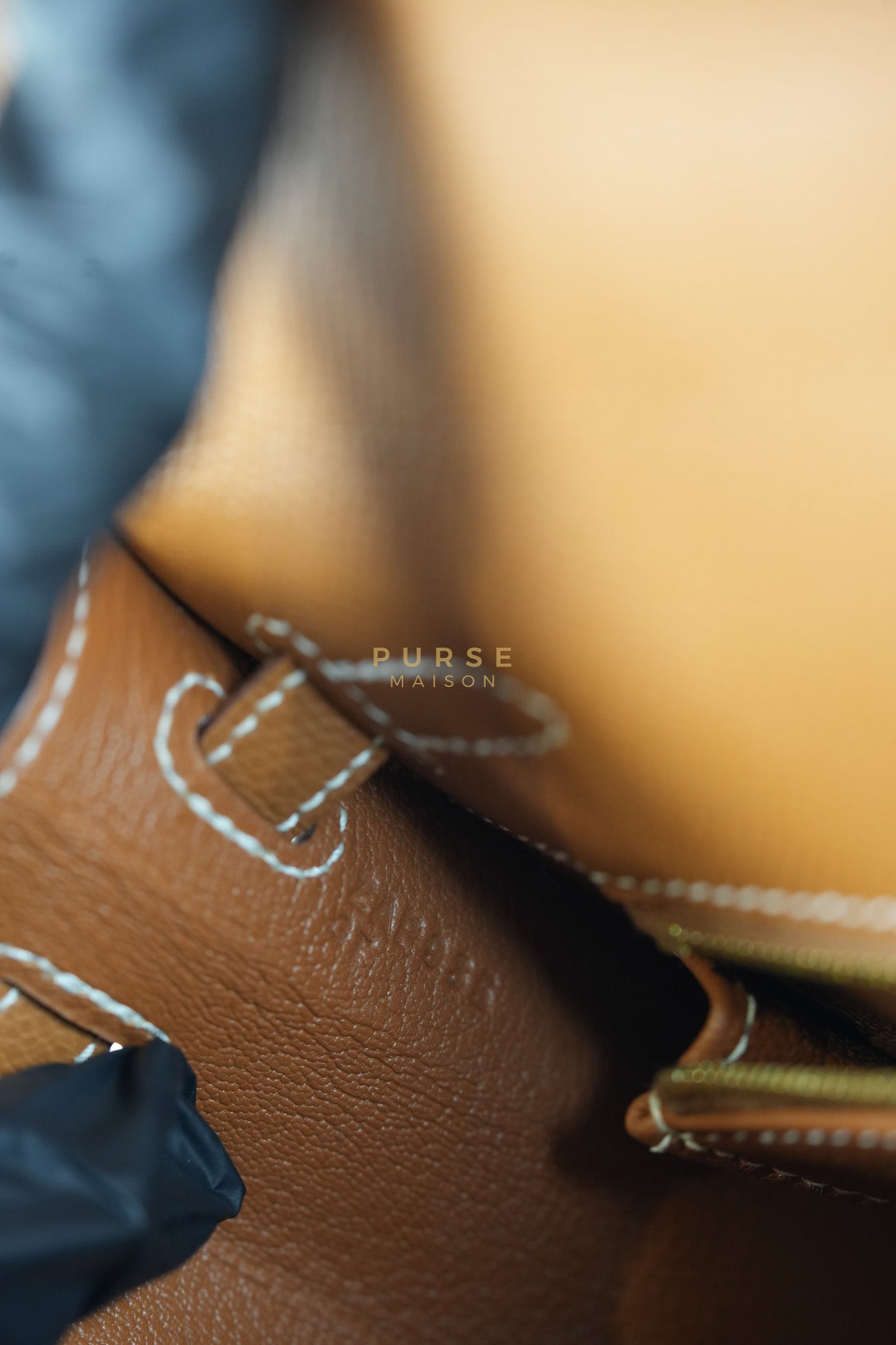 Kelly 25 Gold on Gold Sellier Epsom Leather Stamp Z (2021) | Purse Maison Luxury Bags Shop