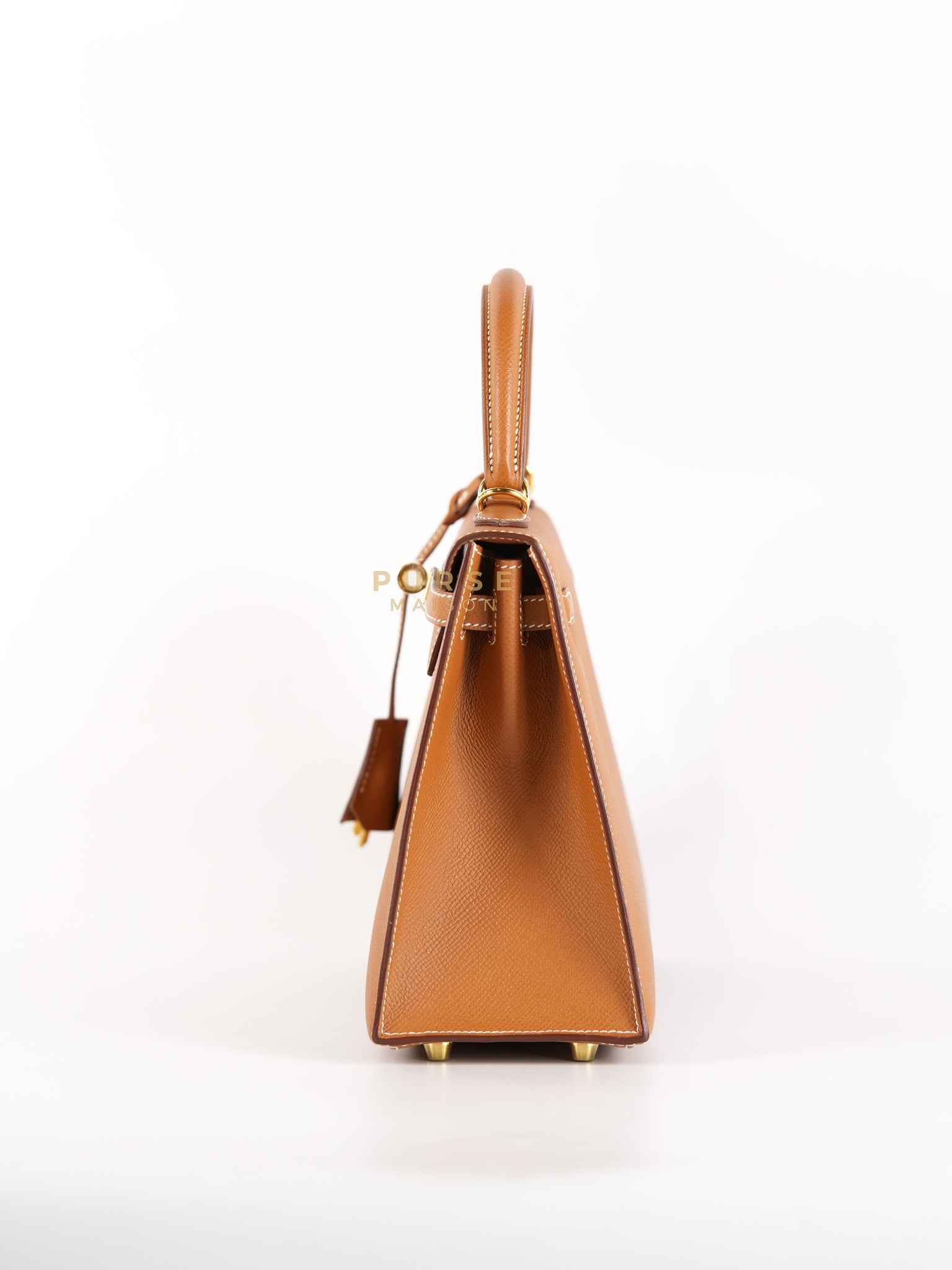 Kelly 25 Gold on Gold Sellier Epsom Leather Stamp Z (2021) | Purse Maison Luxury Bags Shop