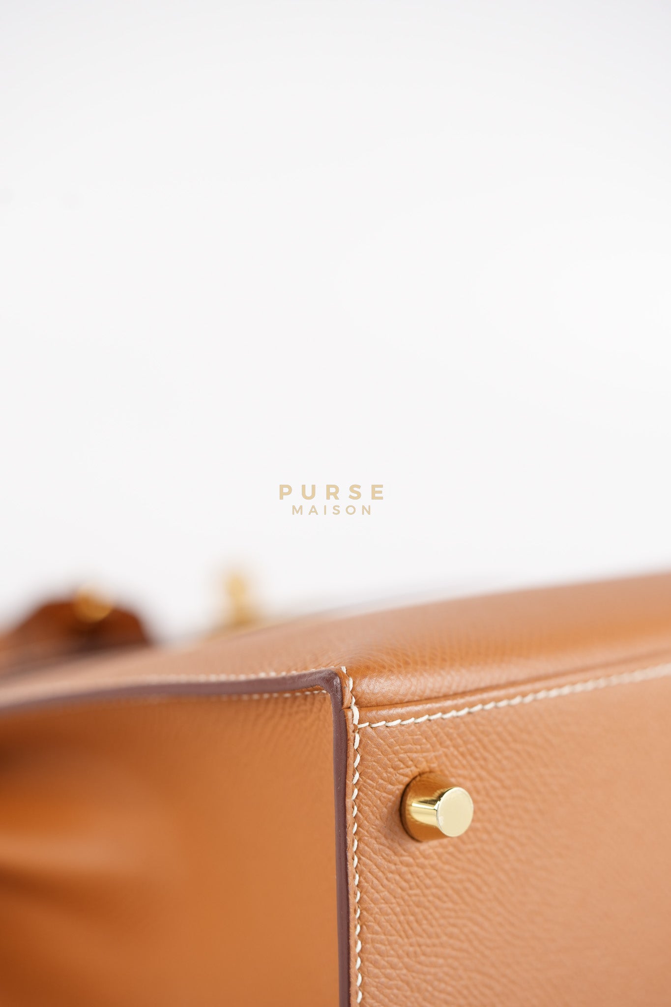 Kelly 25 Gold on Gold Sellier Epsom Leather Stamp Z (2021) | Purse Maison Luxury Bags Shop