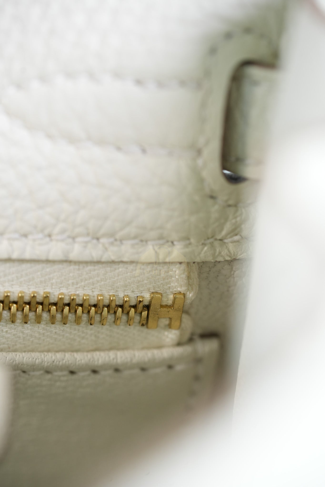 Kelly 25 in Mushroom Togo Leather Retourne & Gold Hardware Stamp B (2023) | Purse Maison Luxury Bags Shop