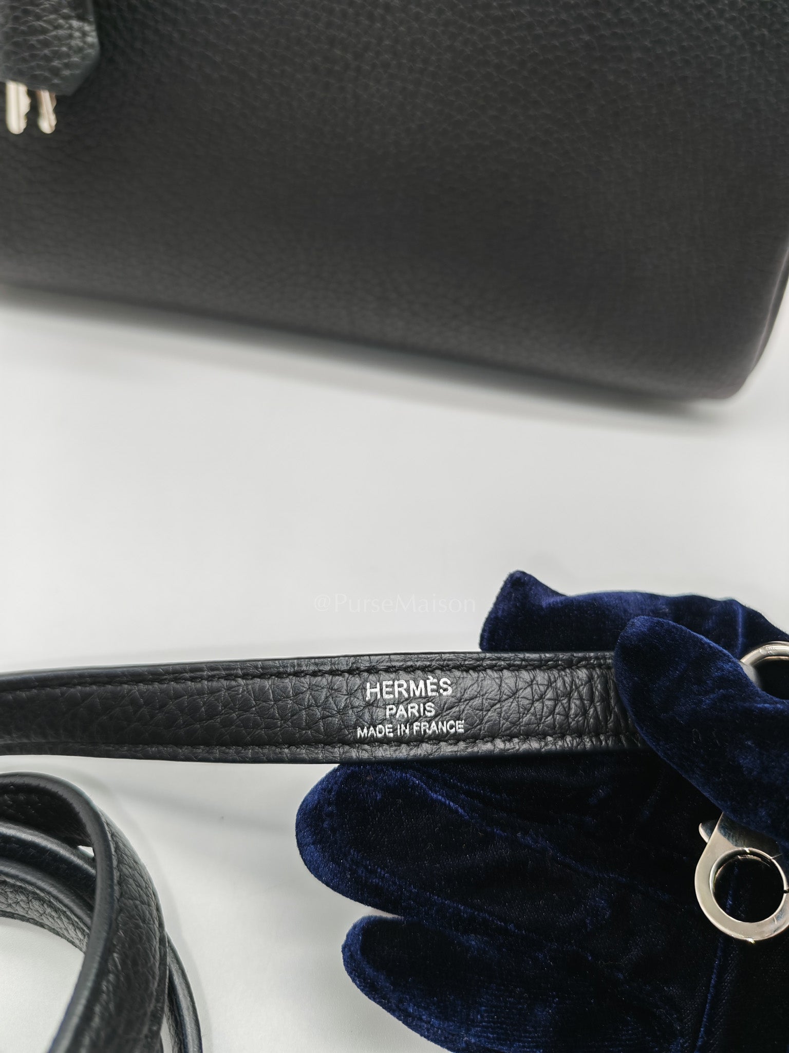 Kelly 25 Retourne in Black Togo Leather Palladium Hardware Stamp B(2023) | Purse Maison Luxury Bags Shop
