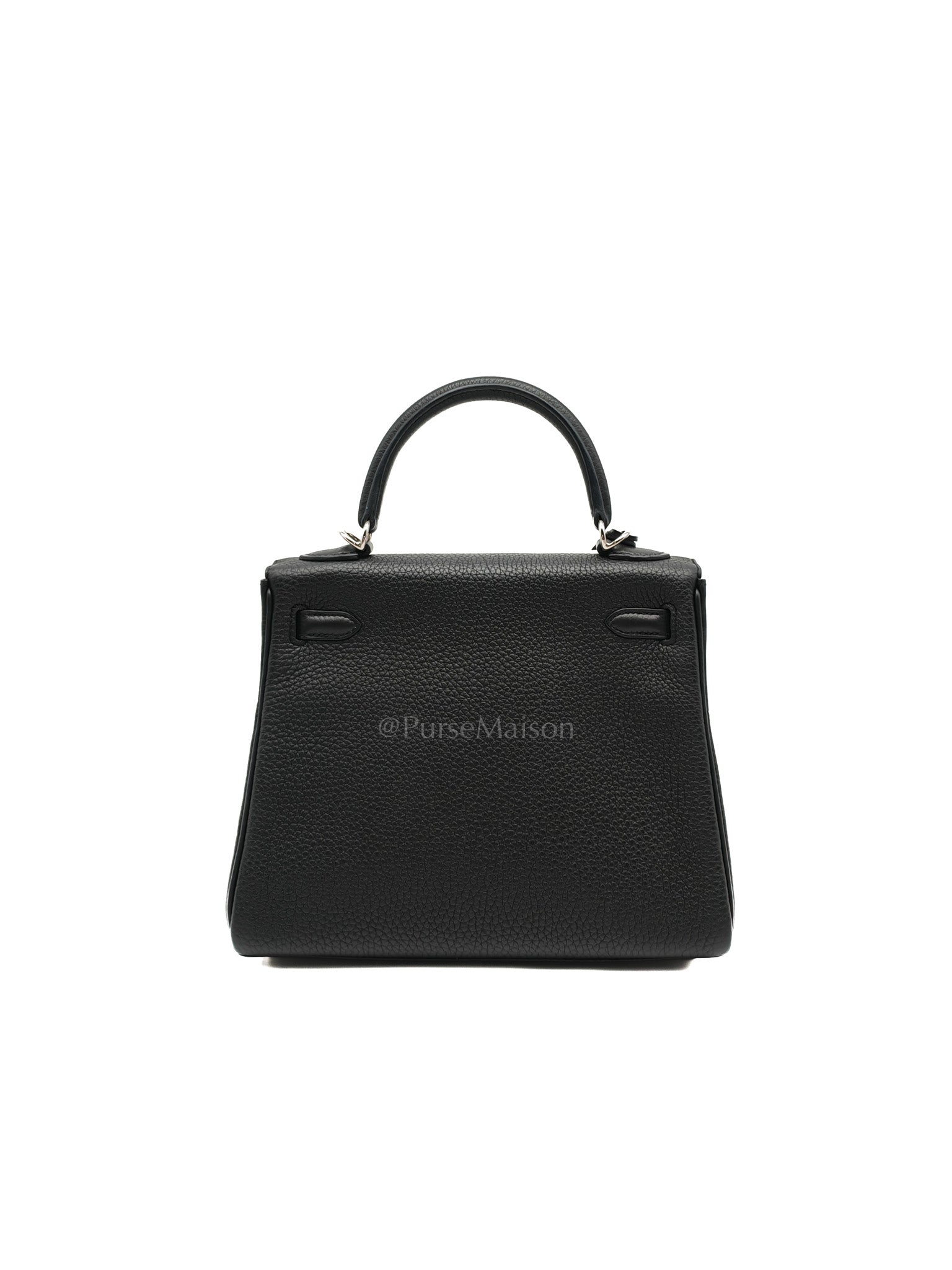 Kelly 25 Retourne in Black Togo Leather Palladium Hardware Stamp B(2023) | Purse Maison Luxury Bags Shop