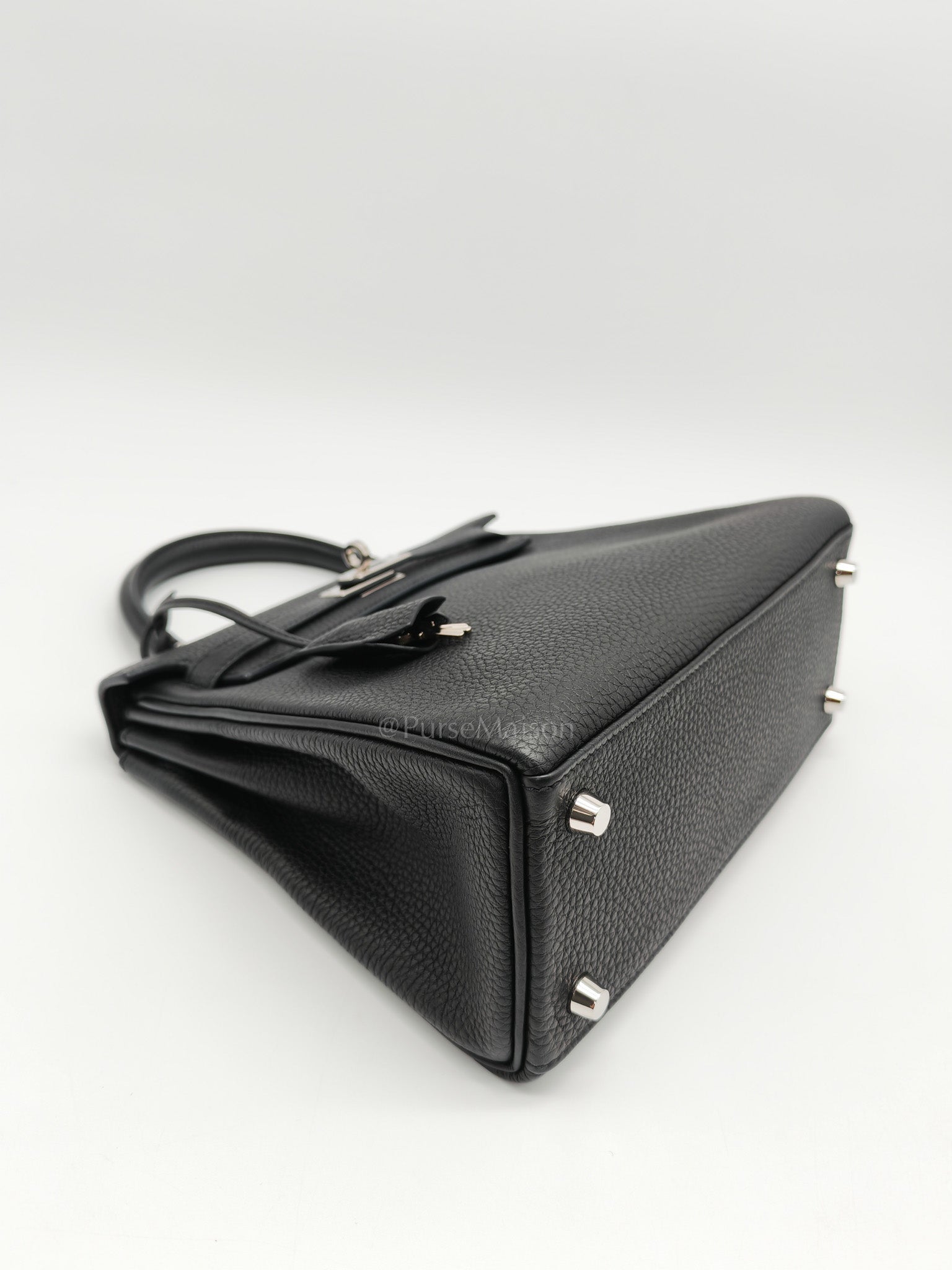 Kelly 25 Retourne in Black Togo Leather Palladium Hardware Stamp B(2023) | Purse Maison Luxury Bags Shop