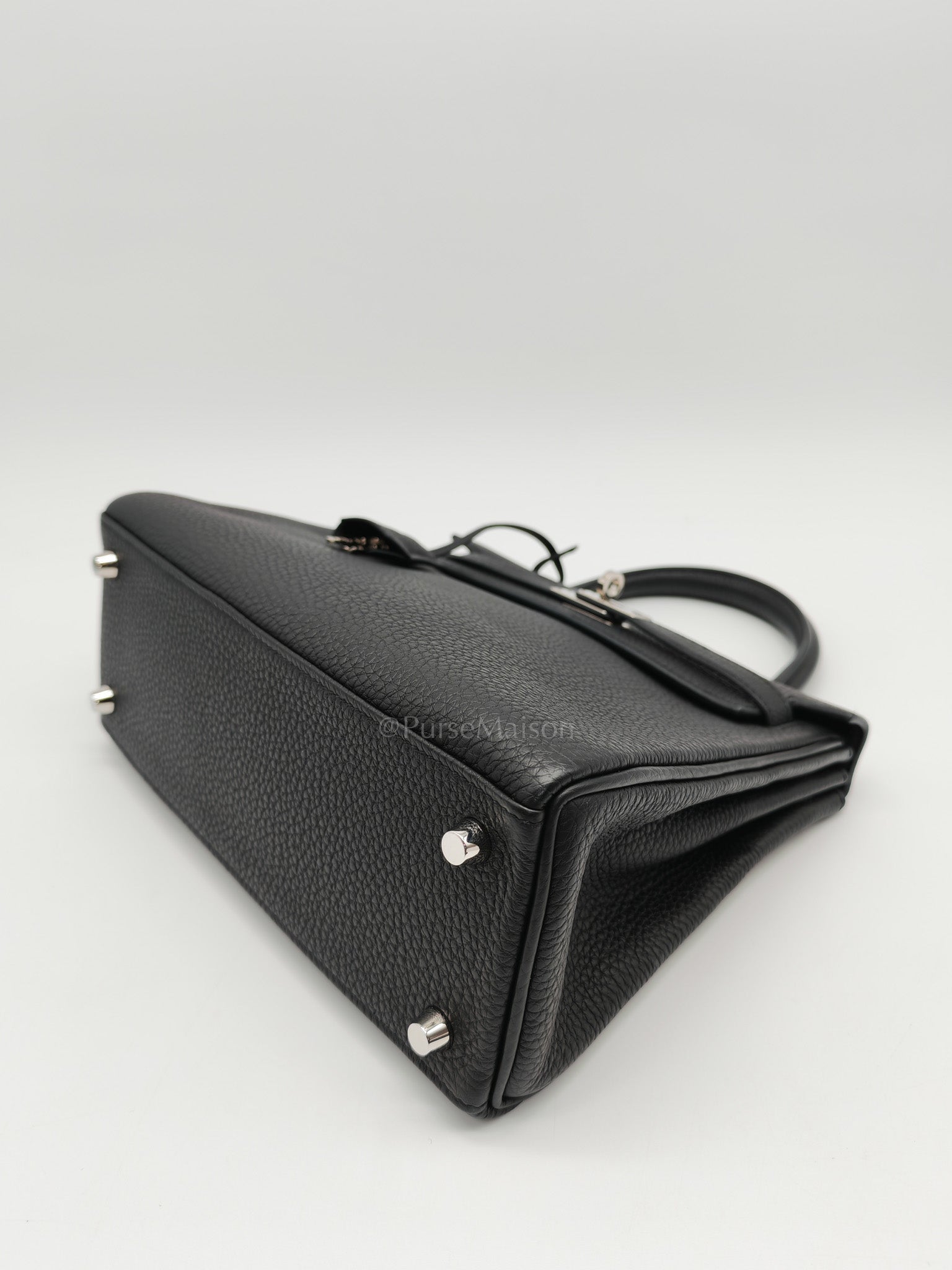 Kelly 25 Retourne in Black Togo Leather Palladium Hardware Stamp B(2023) | Purse Maison Luxury Bags Shop
