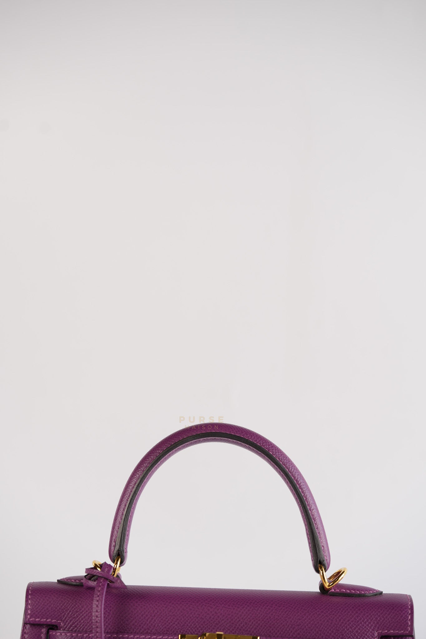 Kelly 25 Sellier Anemone in Epsom Leather and Gold Hardware Stamp D (2019) | Purse Maison Luxury Bags Shop