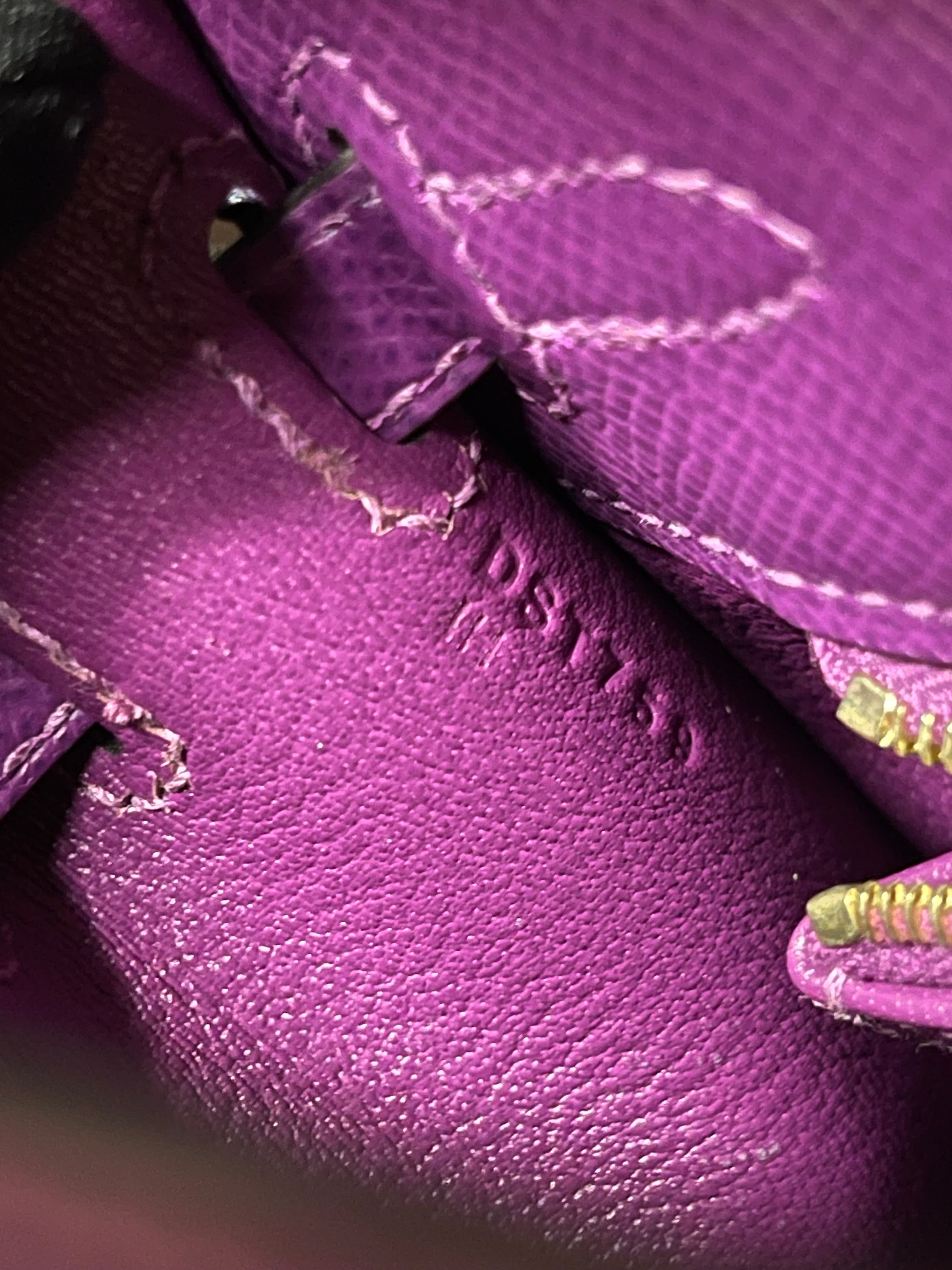 Kelly 25 Sellier Anemone in Epsom Leather and Gold Hardware Stamp D (2019) | Purse Maison Luxury Bags Shop