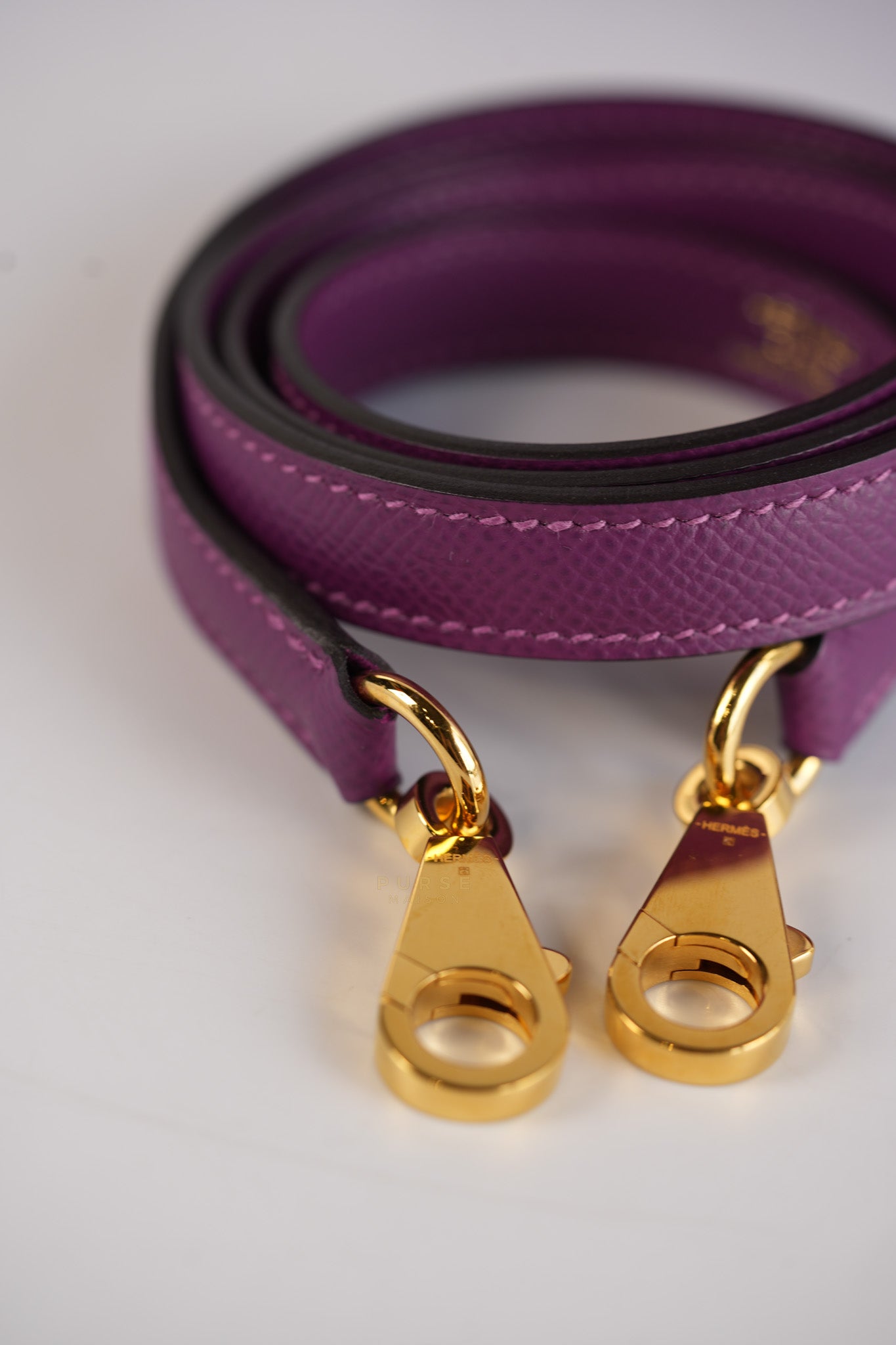 Kelly 25 Sellier Anemone in Epsom Leather and Gold Hardware Stamp D (2019) | Purse Maison Luxury Bags Shop