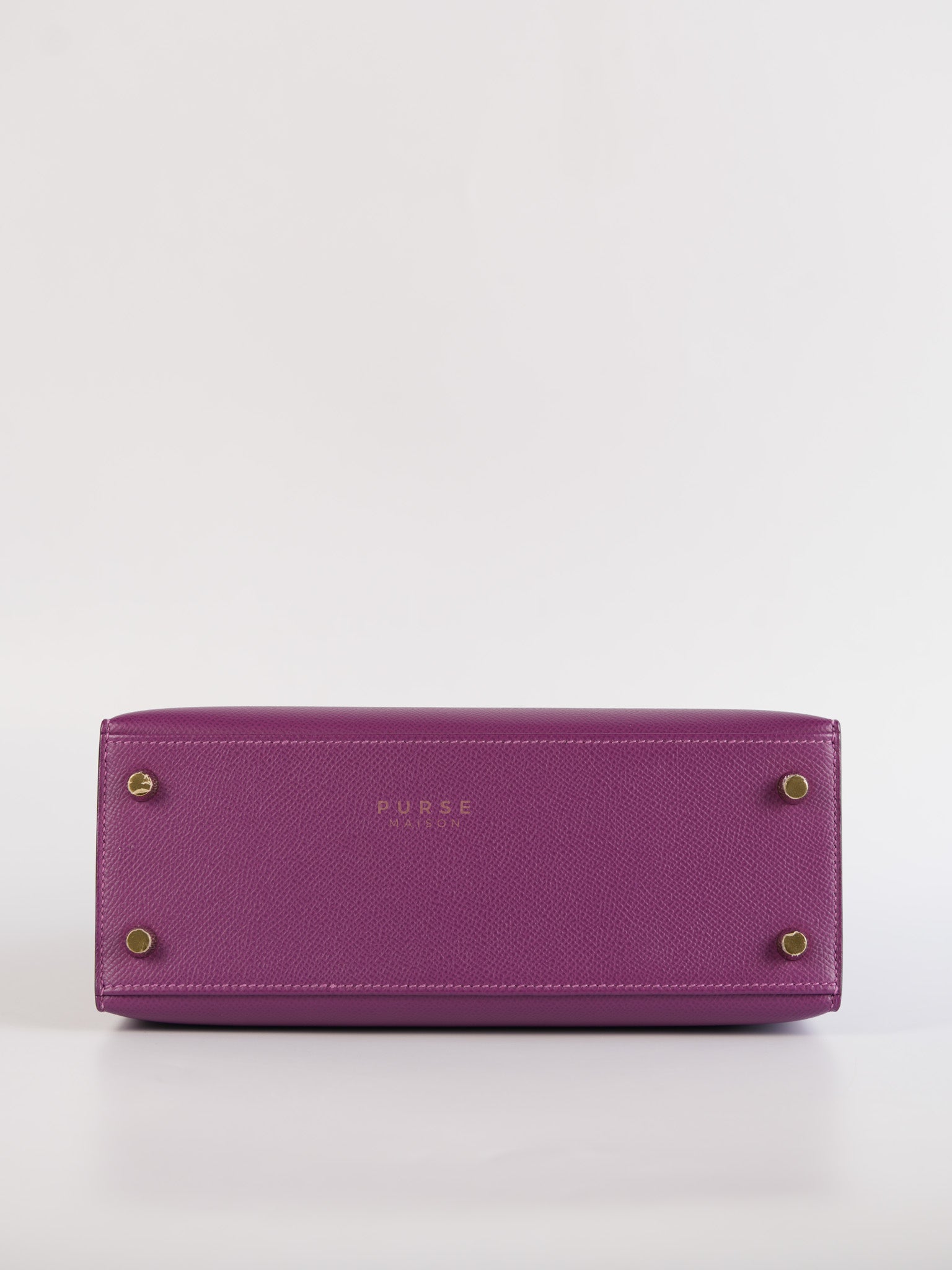 Kelly 25 Sellier Anemone in Epsom Leather and Gold Hardware Stamp D (2019) | Purse Maison Luxury Bags Shop