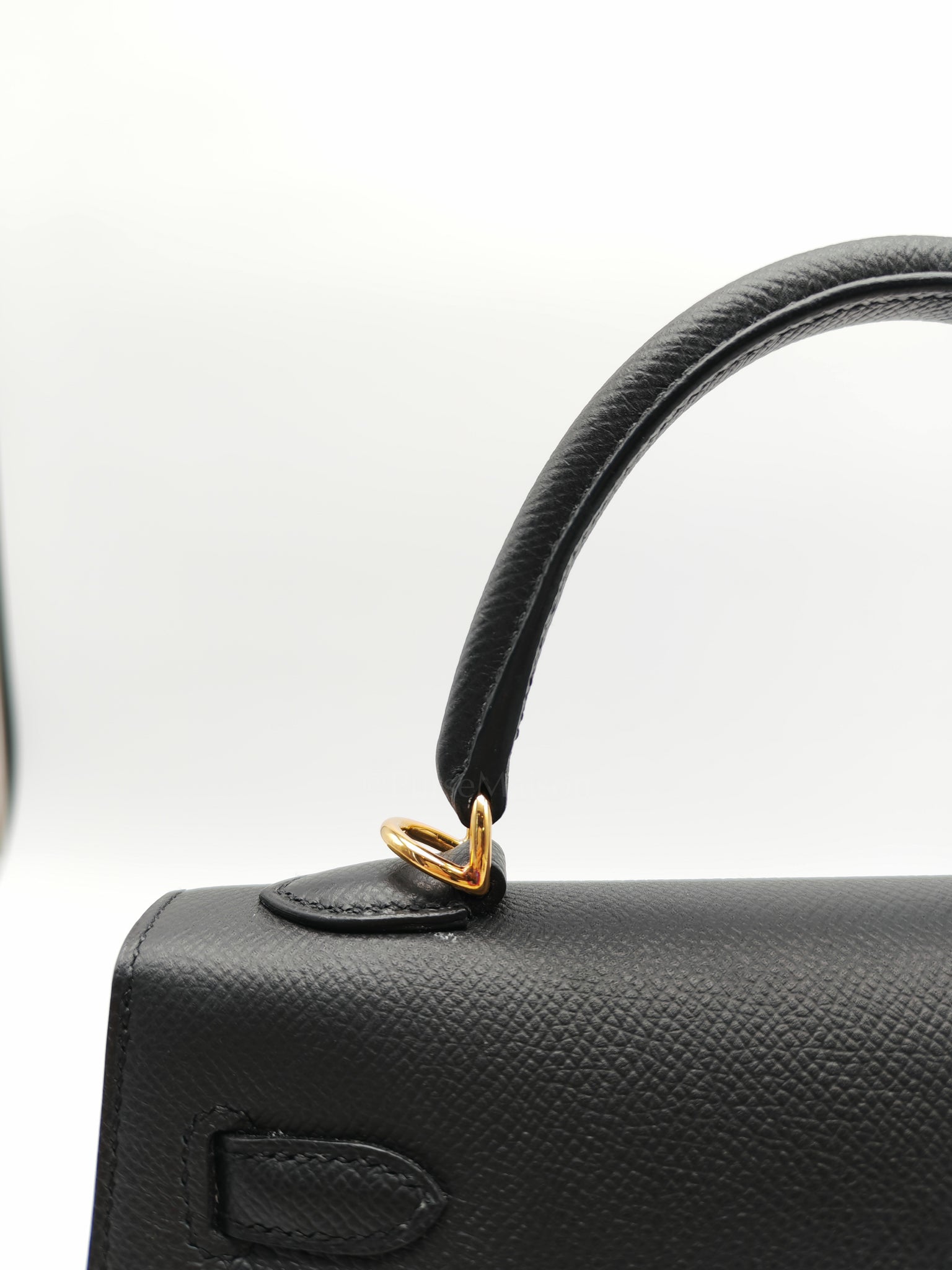 Kelly 25 Sellier Black/Noir Epsom Leather in Gold Hardware Stamp B(2023) | Purse Maison Luxury Bags Shop