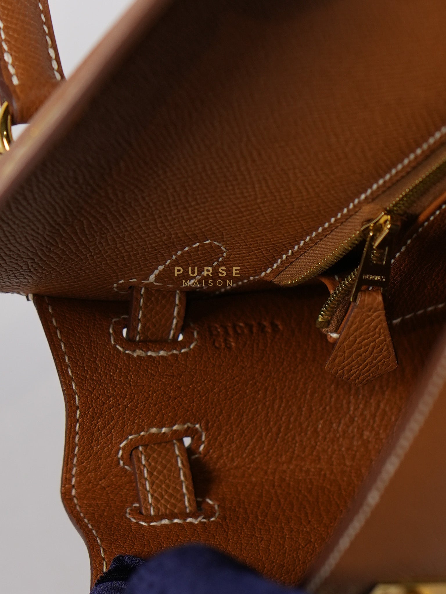 Kelly 25 Sellier Gold in Epsom Leather and Gold Hardware Stamp B (2023) | Purse Maison Luxury Bags Shop