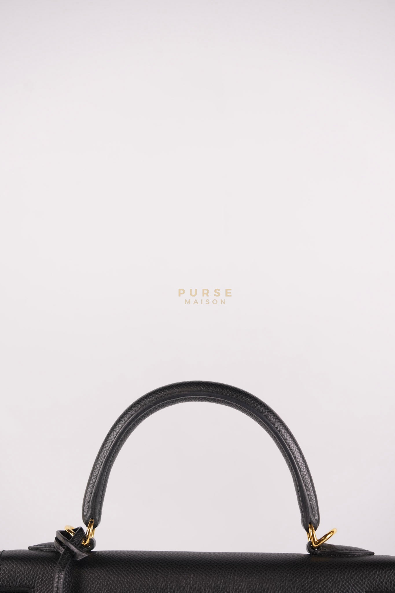 Kelly 25 Sellier in Black Epsom Leather and Gold Hardware Stamp Z (2021) | Purse Maison Luxury Bags Shop